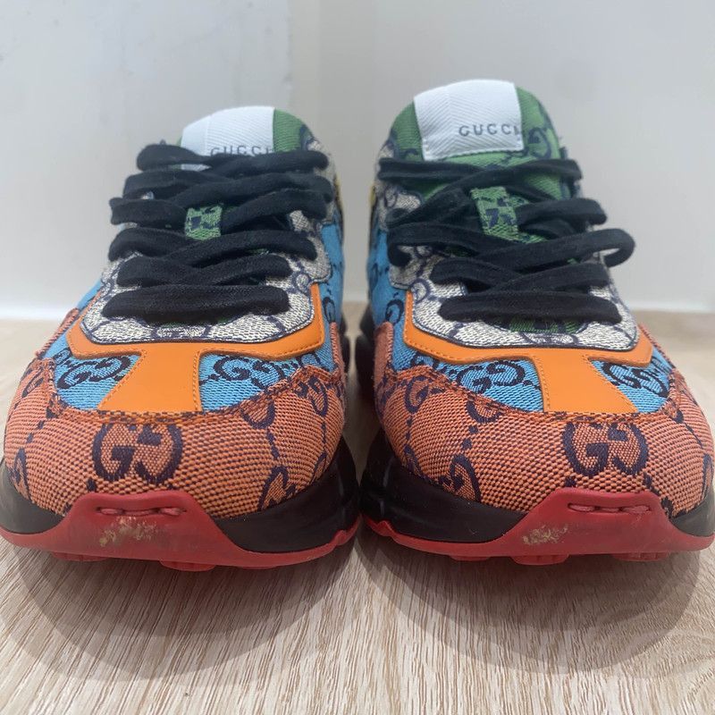 Gucci Gucci Rhyton Canvas Vintage Low-Top Sneakers - Size US 5.5 / EU 38 - 8 Thumbnail