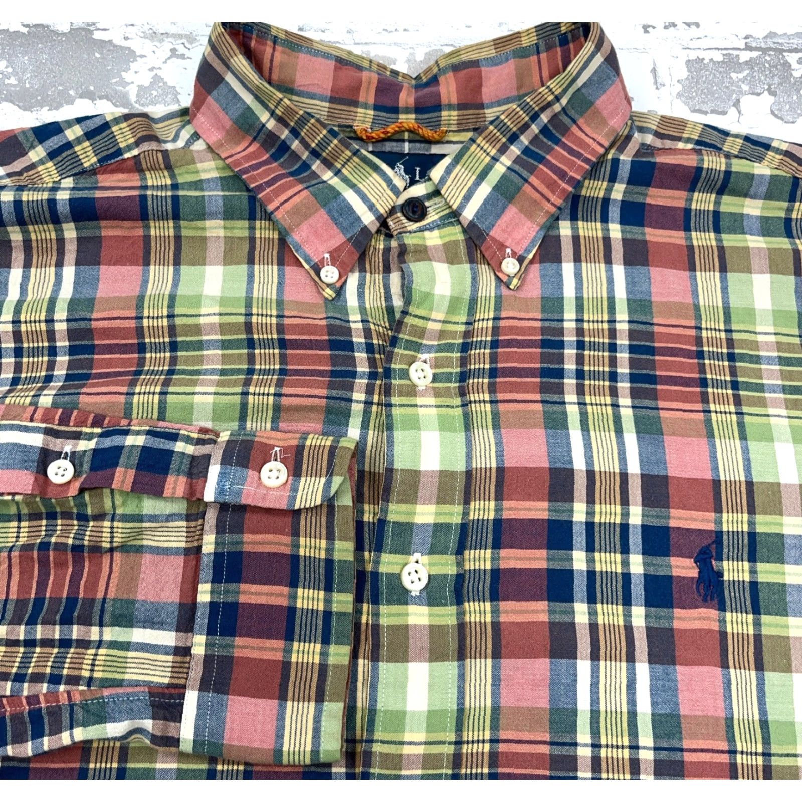 Ralph Lauren Ralph Lauren Men XL Green Plaid Button Up Shirt * User: Ralph Lauren Men XL Green Plaid Button Up Shirt * Size 46R - 2 Thumbnail