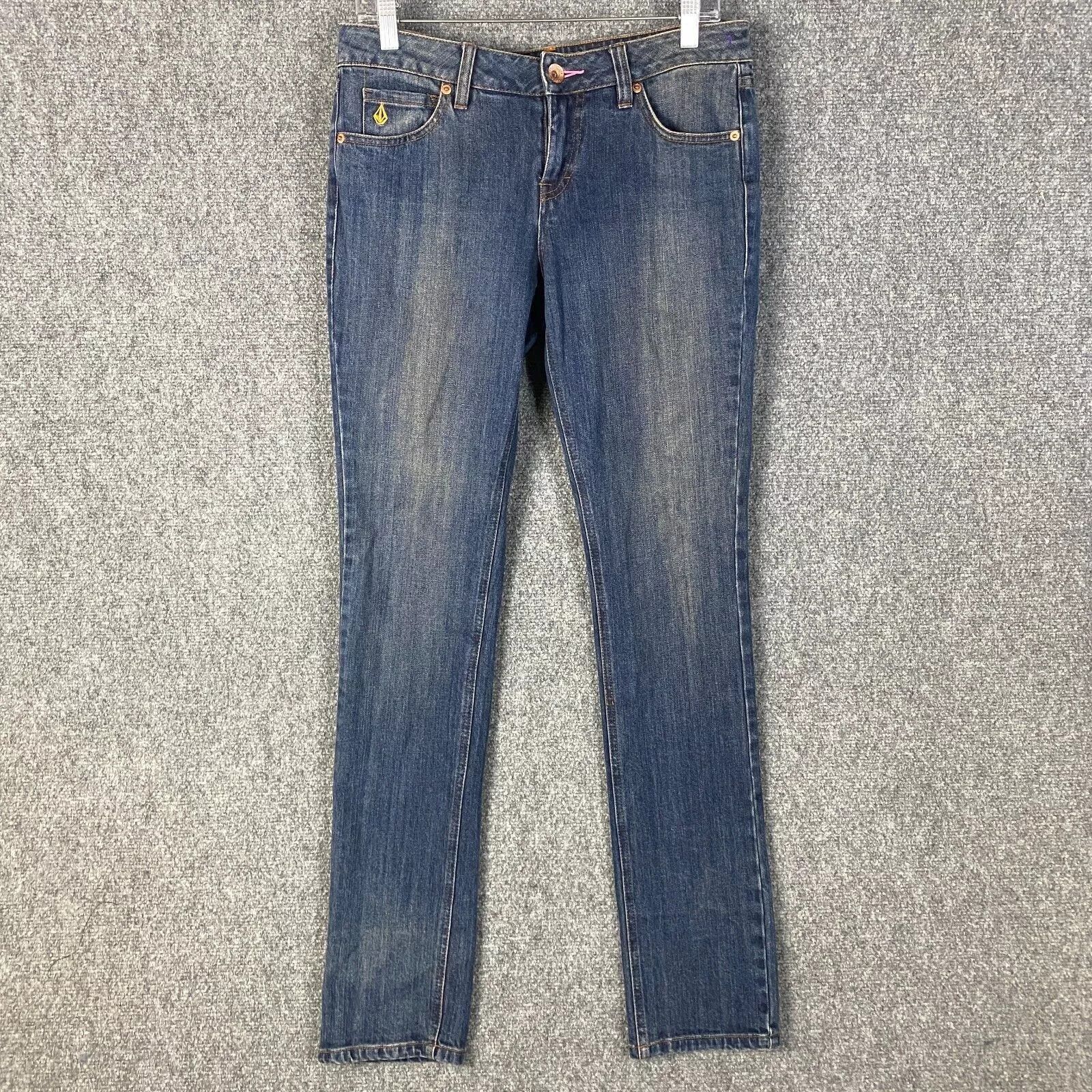 Volcom Volcom Straight Leg Skinny Jeans Women's 9 Denim Cotton Size 31" - 1 Thumbnail