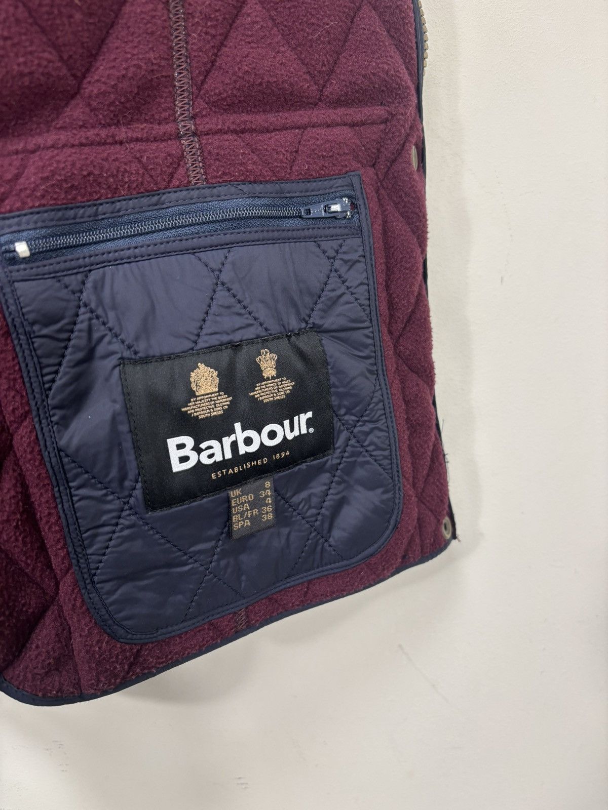 Barbour Barbour Wray Gilet Women’s Navy Blue Diamond Quilted Vest Size S / US 4 / IT 40 - 12 Thumbnail