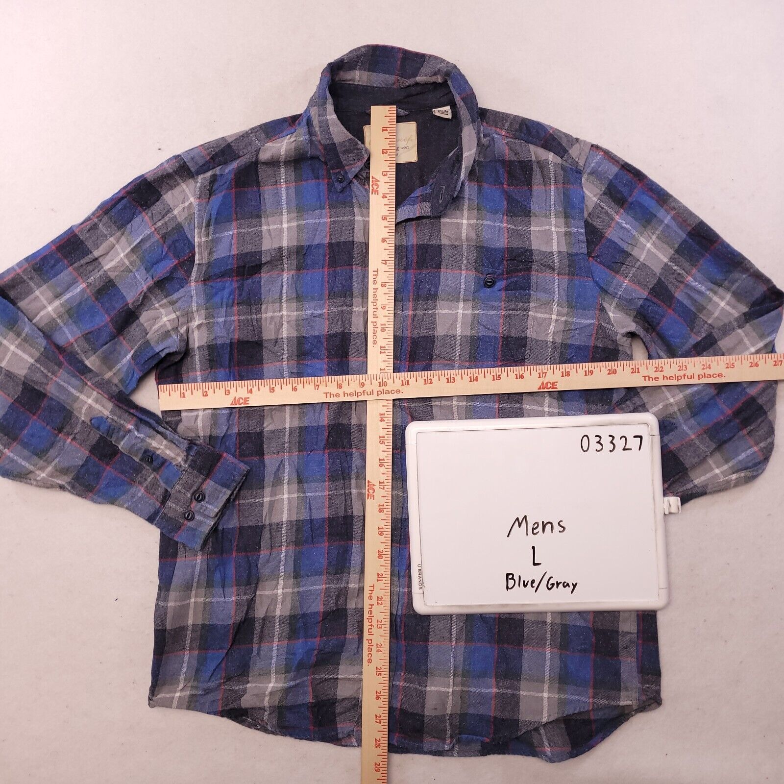 Weatherproof Weatherproof Madras Flannel Button Up Shirt Mens Size L Blue Size US L / EU 52-54 / 3 - 8 Thumbnail