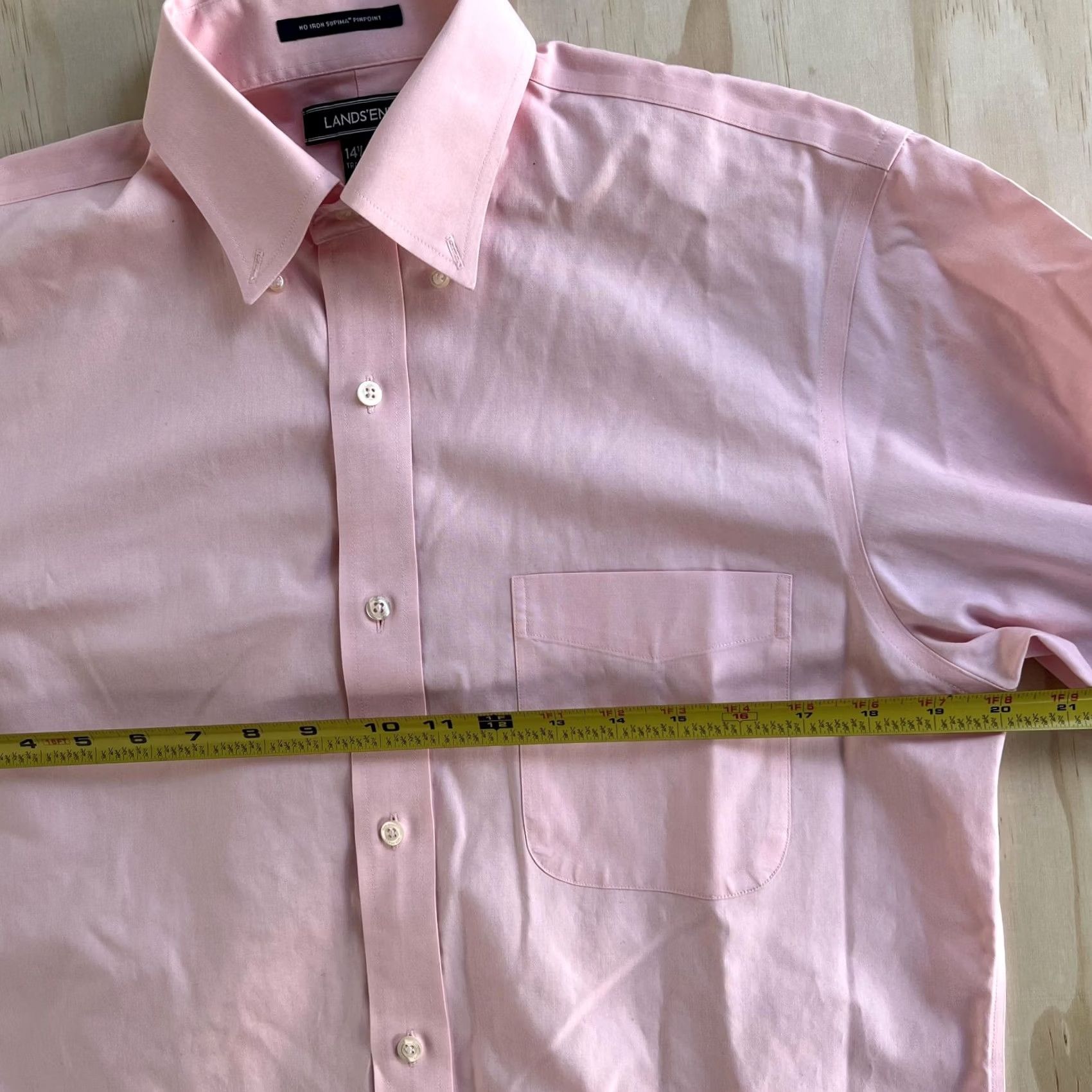 Lands' End Lands' End Dress Shirt Mens 14.5 32 Pink No Iron Supima Pinpoint Long Sleeve Dress Shirt Mens 14.5 32 Pink No Iron Supima Pinpoint Long Sleeve Size 40R - 7 Thumbnail