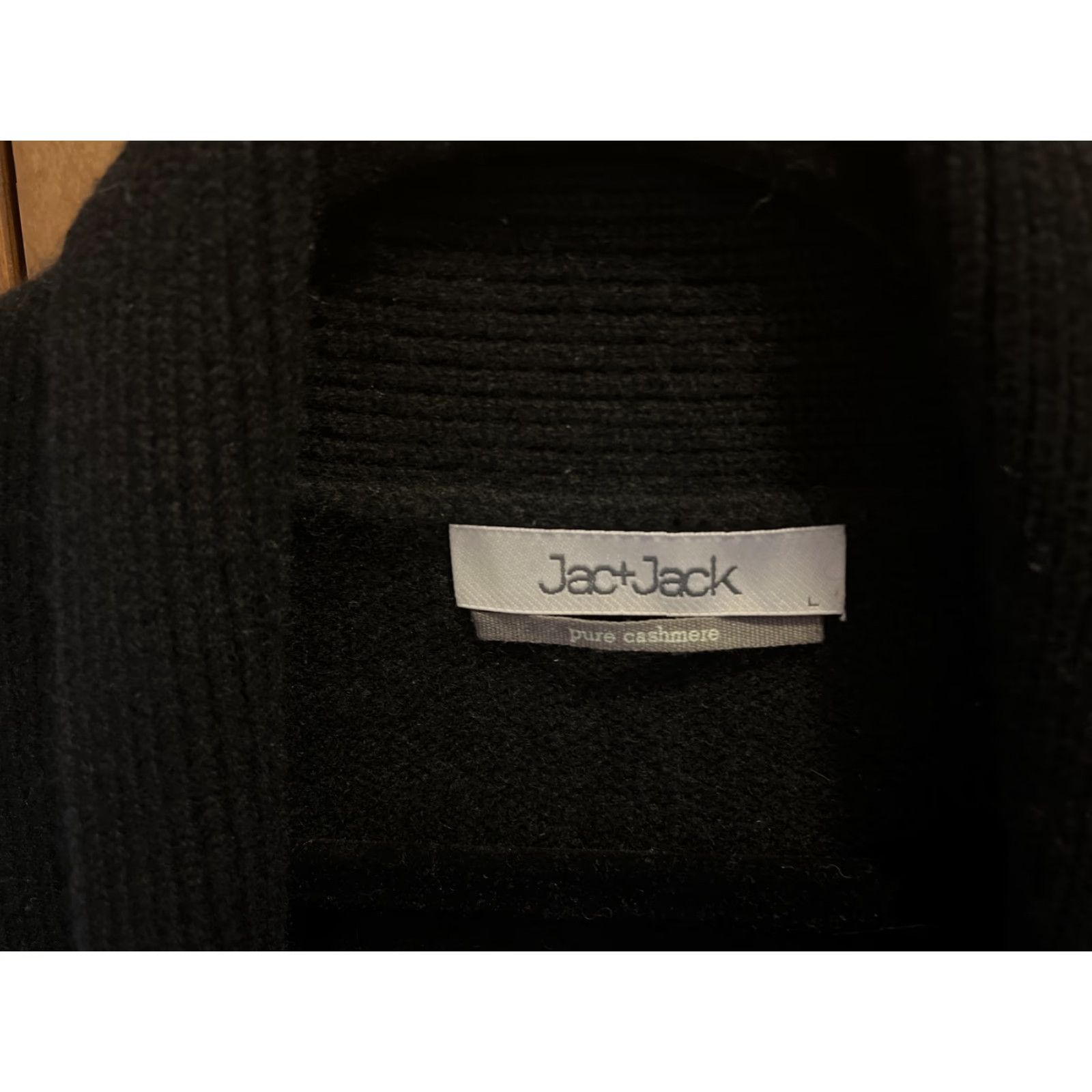 Jac + Jack VINTAGE Jac + Jack Women's Cashmere Cardigan Coat Long Knit Black Large All Seasons Size L / US 10 / IT 46 - 2 Thumbnail