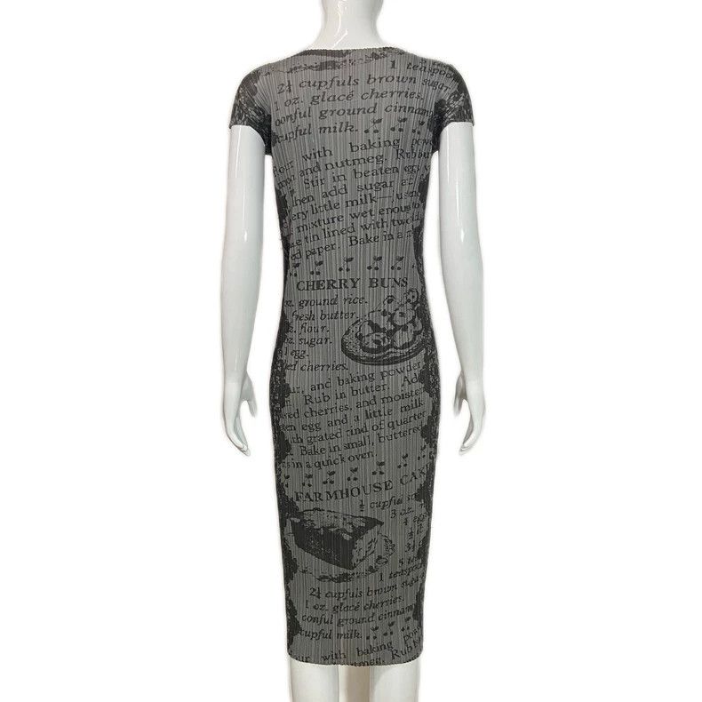 Issey Miyake Issey Miyake size:2 Grey pleated baking recipe dress Size S / US 4 / IT 40 - 2 Thumbnail