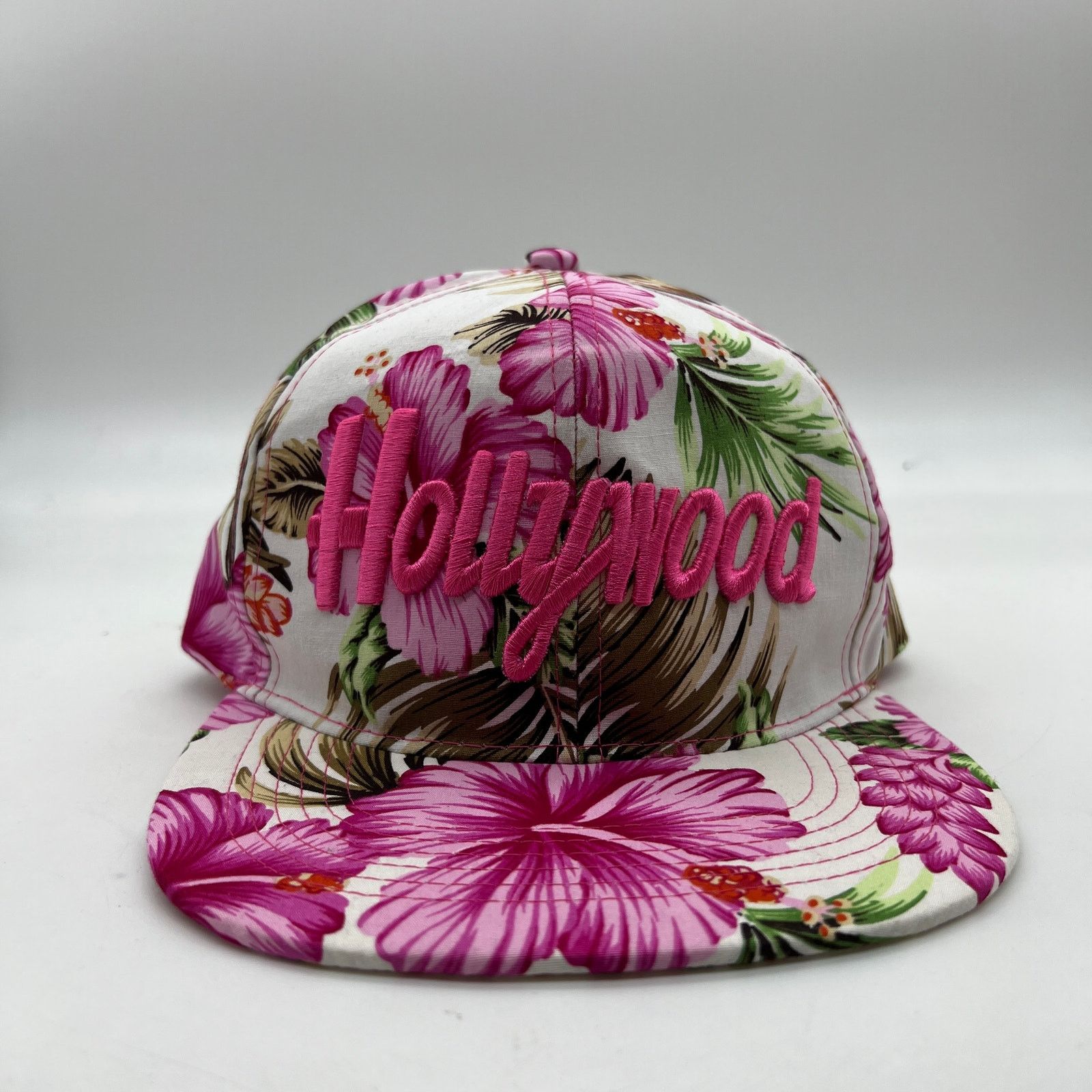Other Hollywood Women's Pink Floral Hat Snapback Tropical Caps Size ONE SIZE - 5 Thumbnail