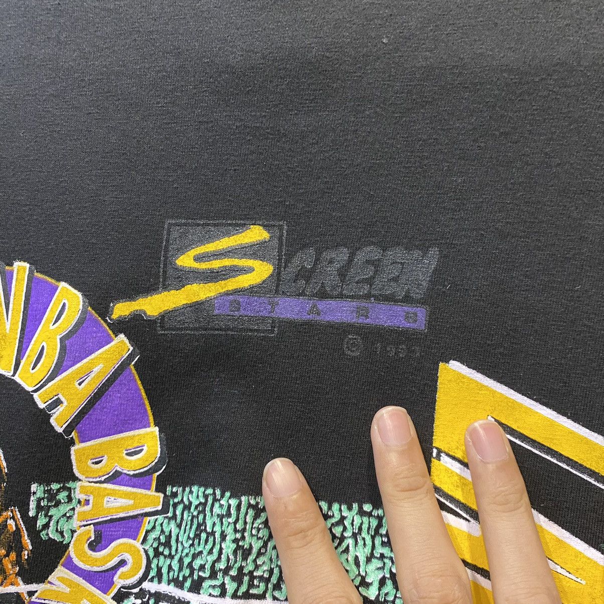NBA Vintage 90's L.A. Lakers OVP Long Sleeve T shirt Large Size US L / EU 52-54 / 3 - 11 Thumbnail