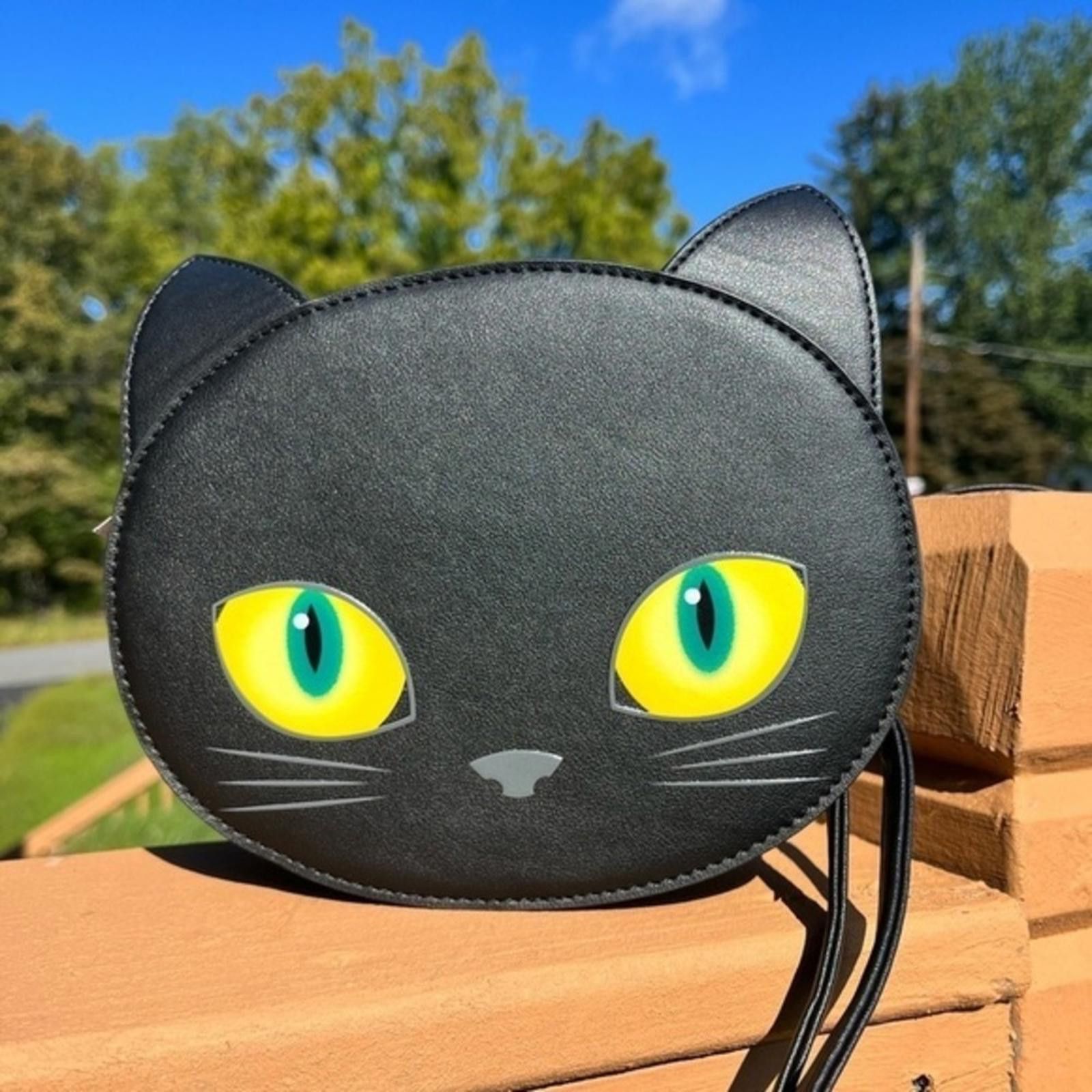 Mad Engine Mad Engine Black Kitty Cat Crossbody Bag NWT Size ONE SIZE - 1 Thumbnail