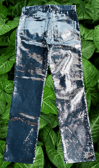 Moschino Silver sequin pants Size US 32 / EU 48 - 3 Thumbnail