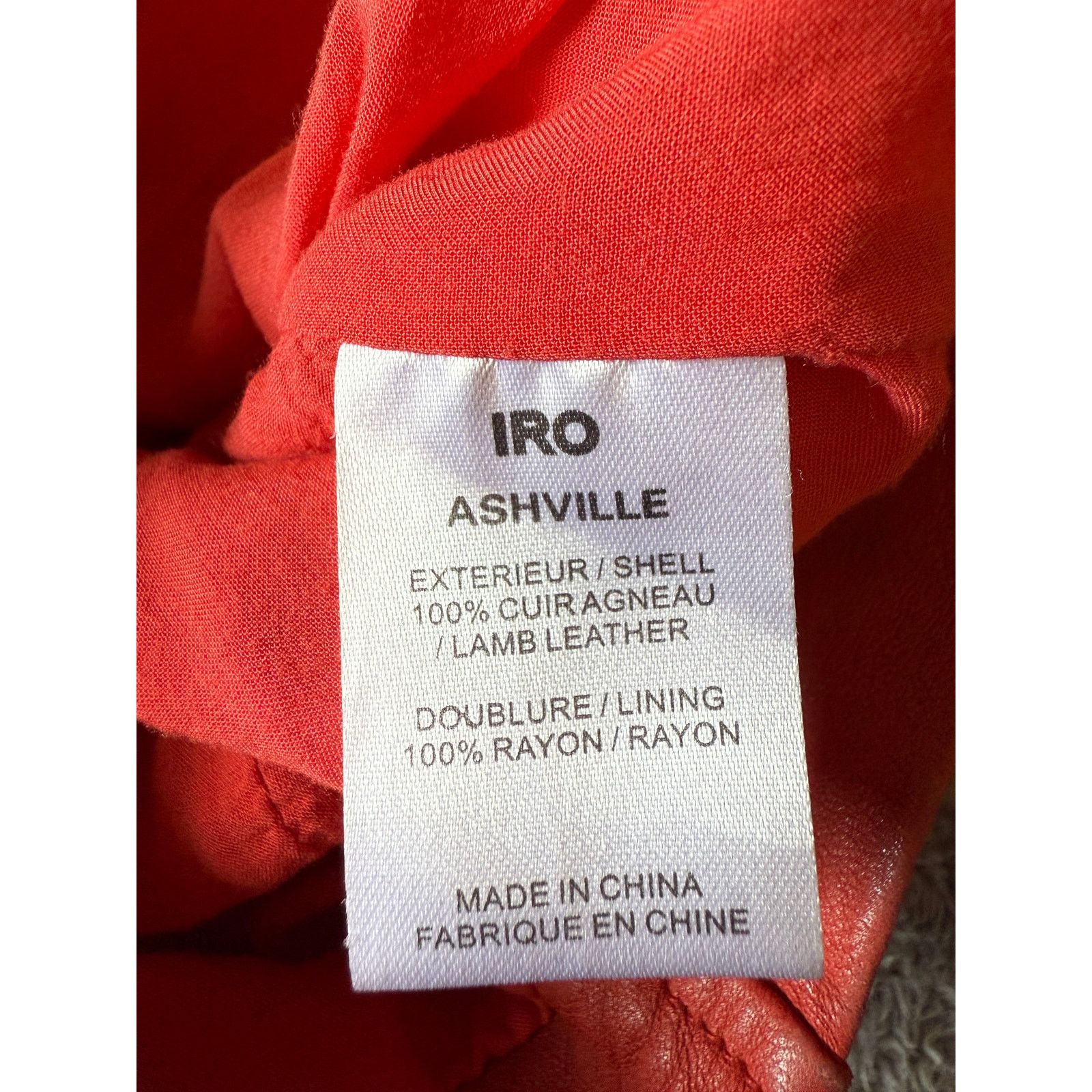 Iro IRO Ashville Lambskin Leather Jacket $1200 size 0 Size XS / US 0-2 / IT 36-38 - 6 Thumbnail