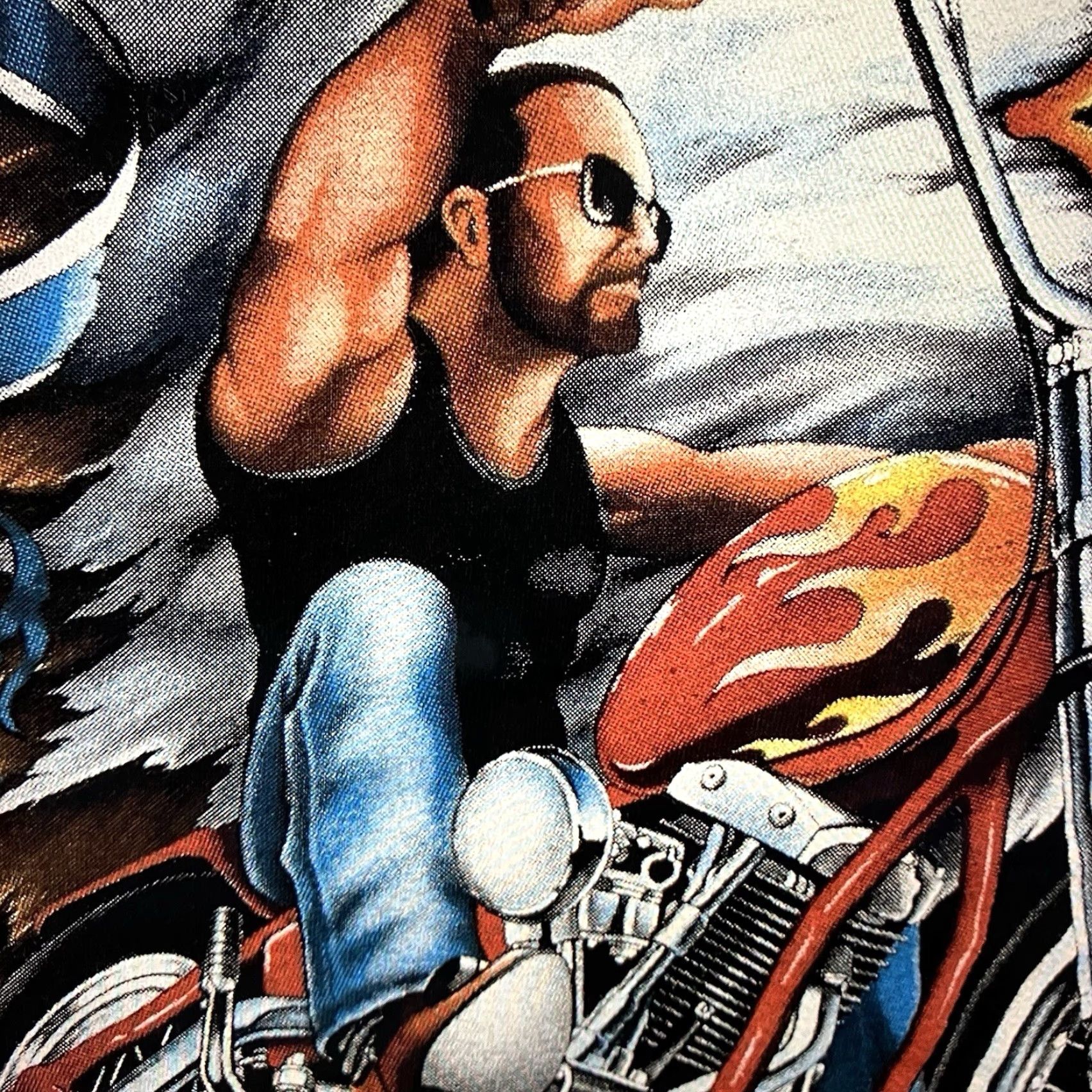 Delta VINTAGE Delta Men’s T-Shirt Adult 2XL Black Biker Motorcycle Eagle Graphic Print 2000s USA Size US XXL / EU 58 / 5 - 5 Thumbnail