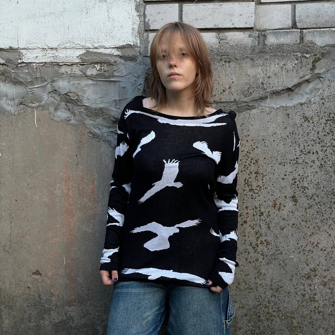 Japanese Brand × Vintage Vintage Knit Sweater Y2K 90s Overprint USA Japanese Style Size XXL / US 16-18 / IT 52-54 - 1 Thumbnail