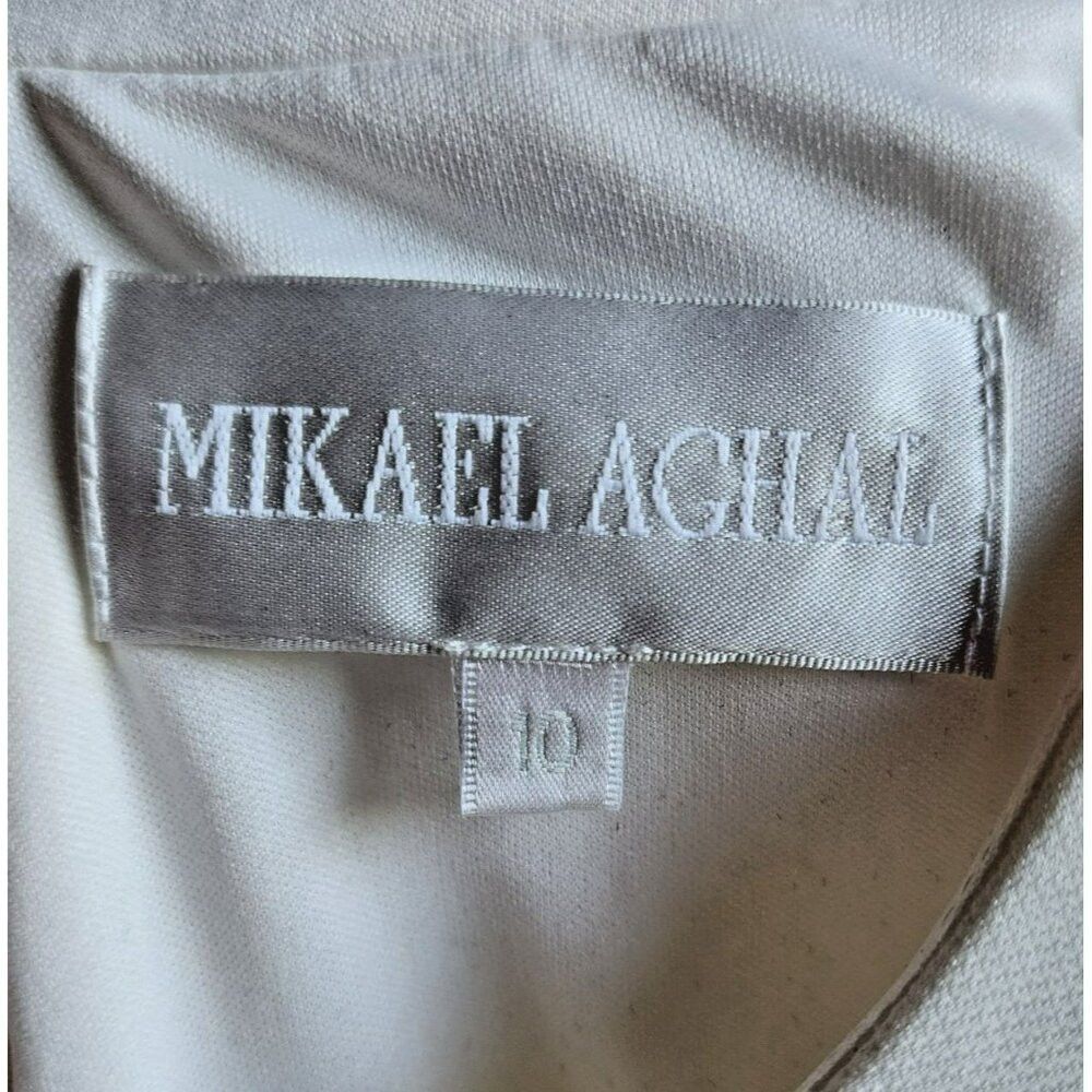 Other Mikael Aghal White A-Line Dress – Size 10 – Preloved Size L / US 10 / IT 46 - 3 Thumbnail
