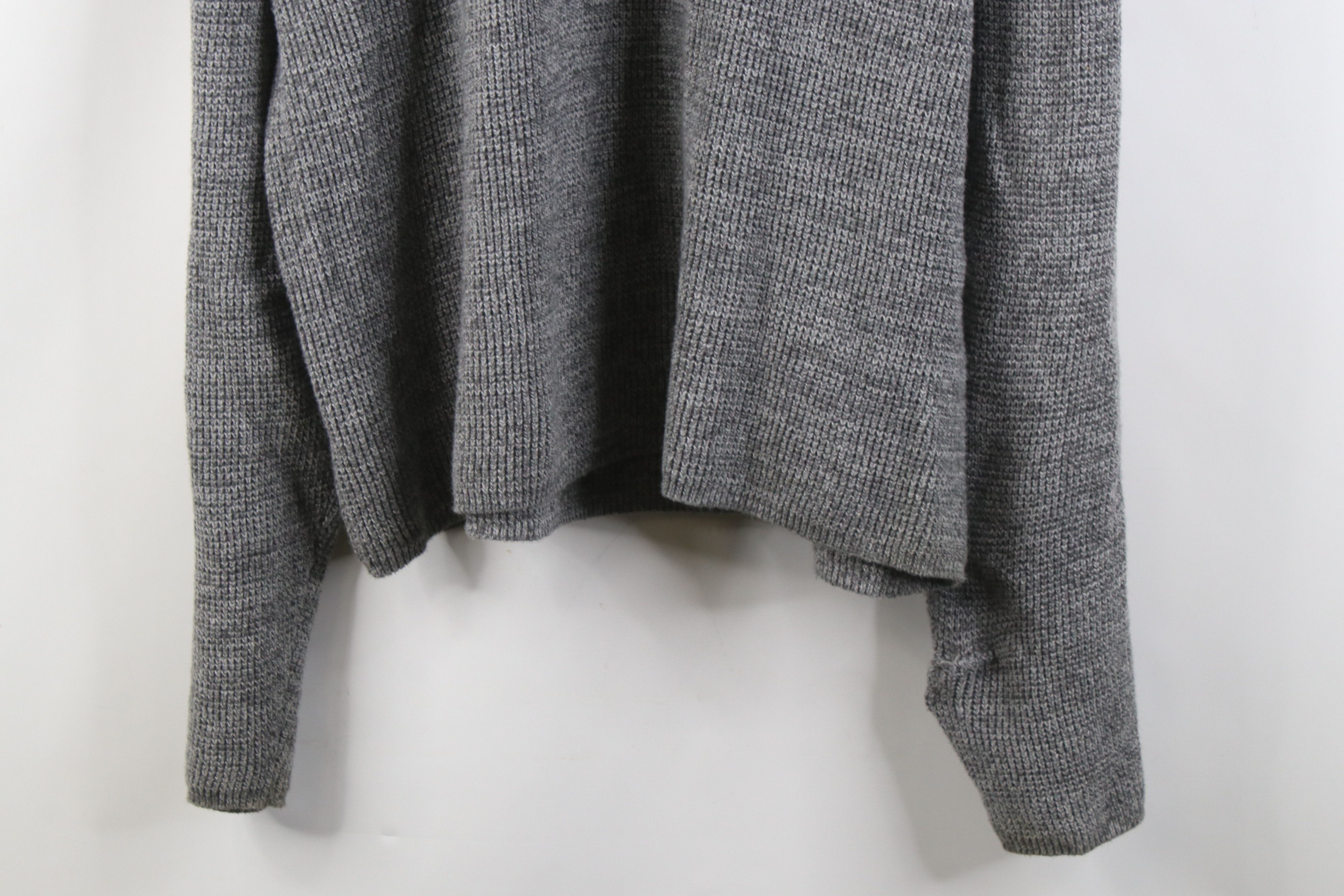 Vintage Vintage 90s Y2K Streetwear Ribbed Knit Henley Sweater Gray Size US XL / EU 56 / 4 - 3 Thumbnail