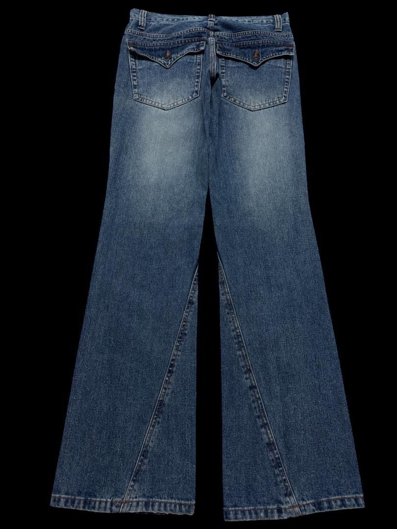 Tornado Mart TWIST LEG Barcedos Exchange Mudwash Distress Twist Leg Flare Size US 30 / EU 46 - 2 Thumbnail