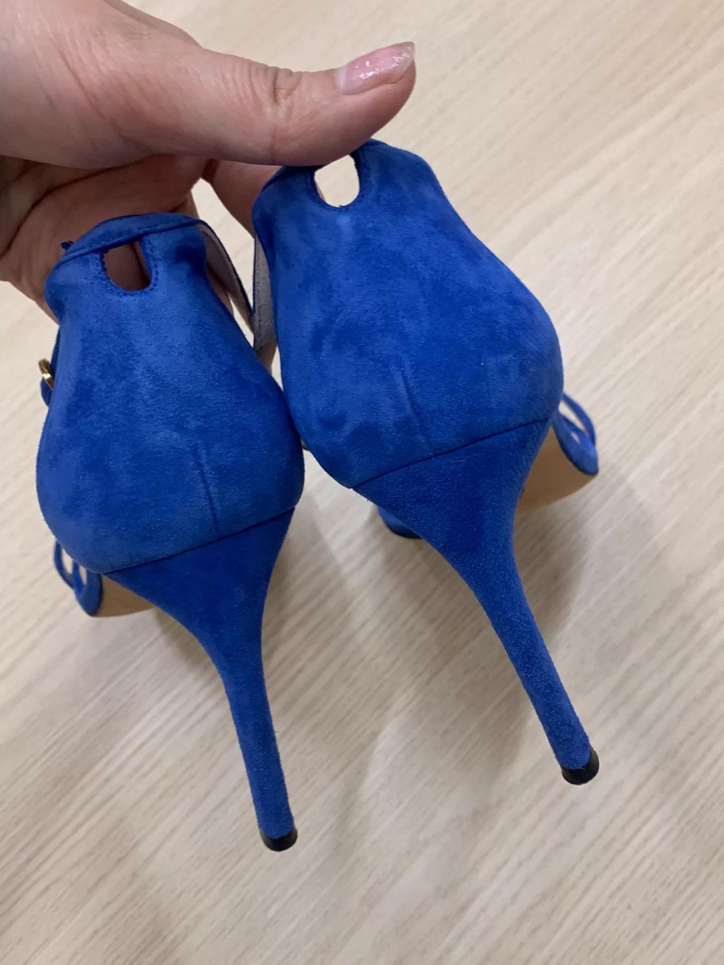 Stuart Weitzman SW Blue One-Strap High Heels 39 New Size US 8.5 / IT 38.5 - 3 Thumbnail