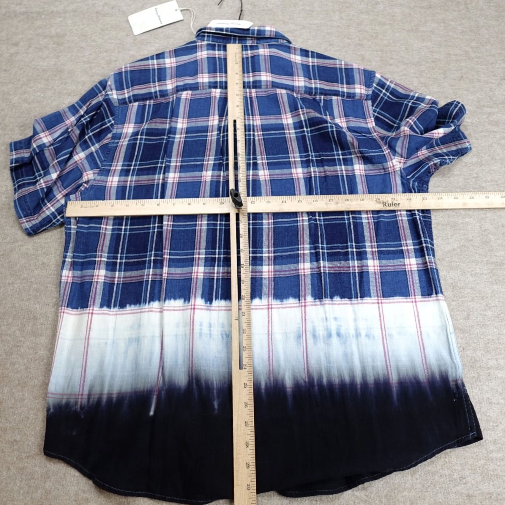 Tommy Bahama Tommy Bahama Shirt Large Blue Plaid Button Front Ombre Mens Soulcal Surf NEW Size US L / EU 52-54 / 3 - 6 Thumbnail