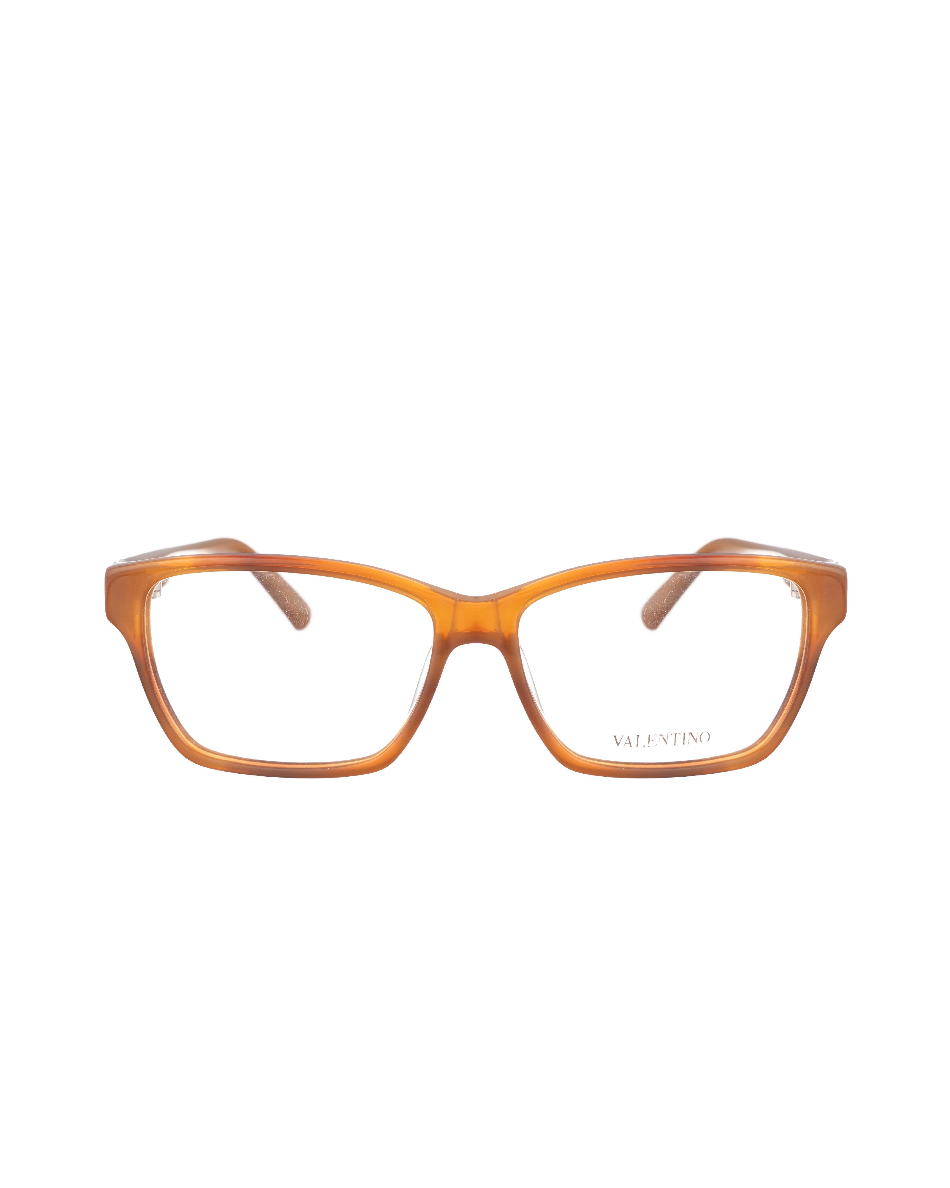 Valentino Valentino 00s Brown Caramel Plastic Glasses Size ONE SIZE - 1 Thumbnail