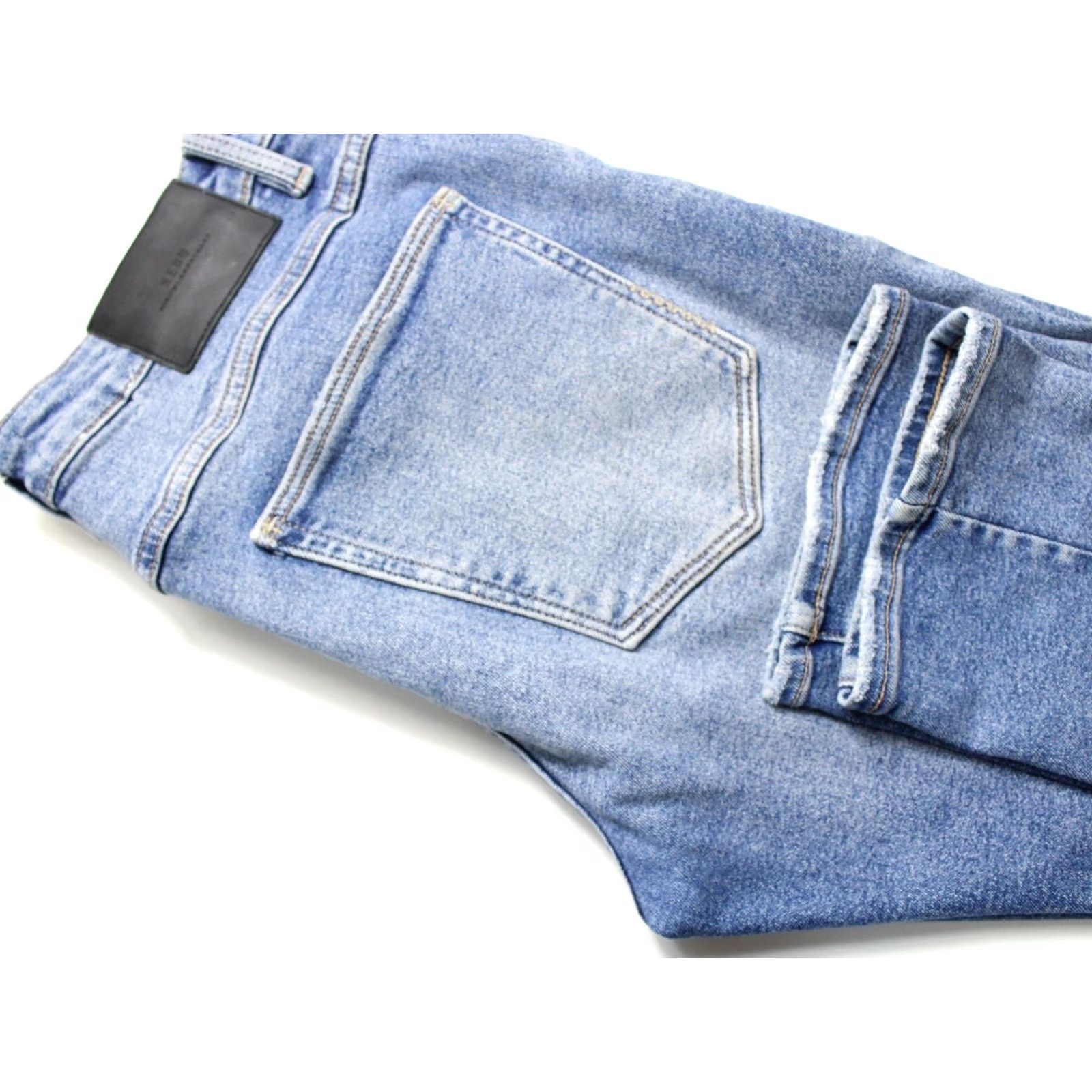 Vintage Neuw Lou Slim Polymer Blue Jeans Men's W32/L34 Stretchy Faded Pockets Whiskers Size US 32 / EU 48 - 5 Thumbnail