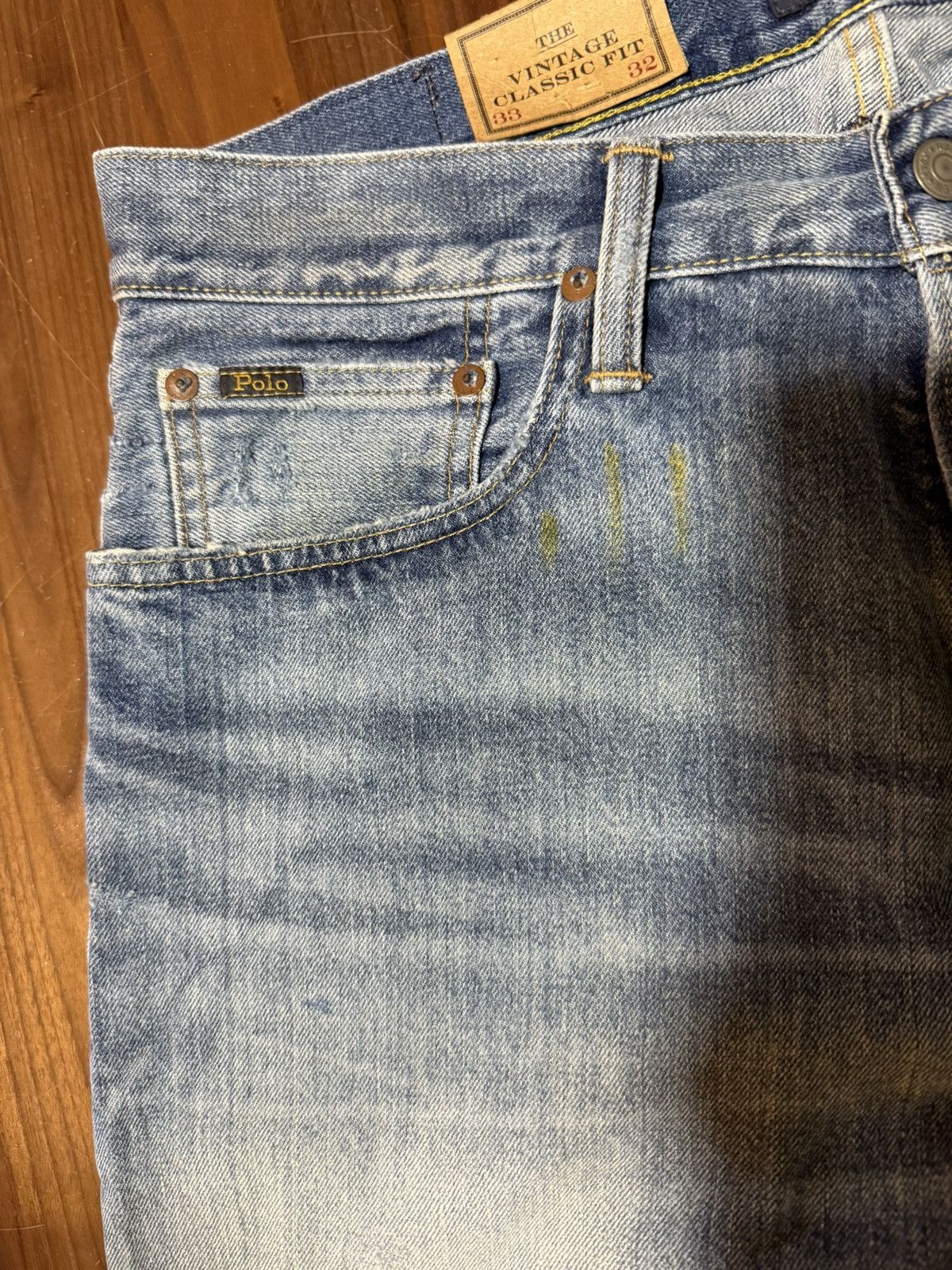 Polo Ralph Lauren Polo Ralph Lauren Blue Jeans Size 33/32 Distressed Denim Size US 33 - 6 Thumbnail