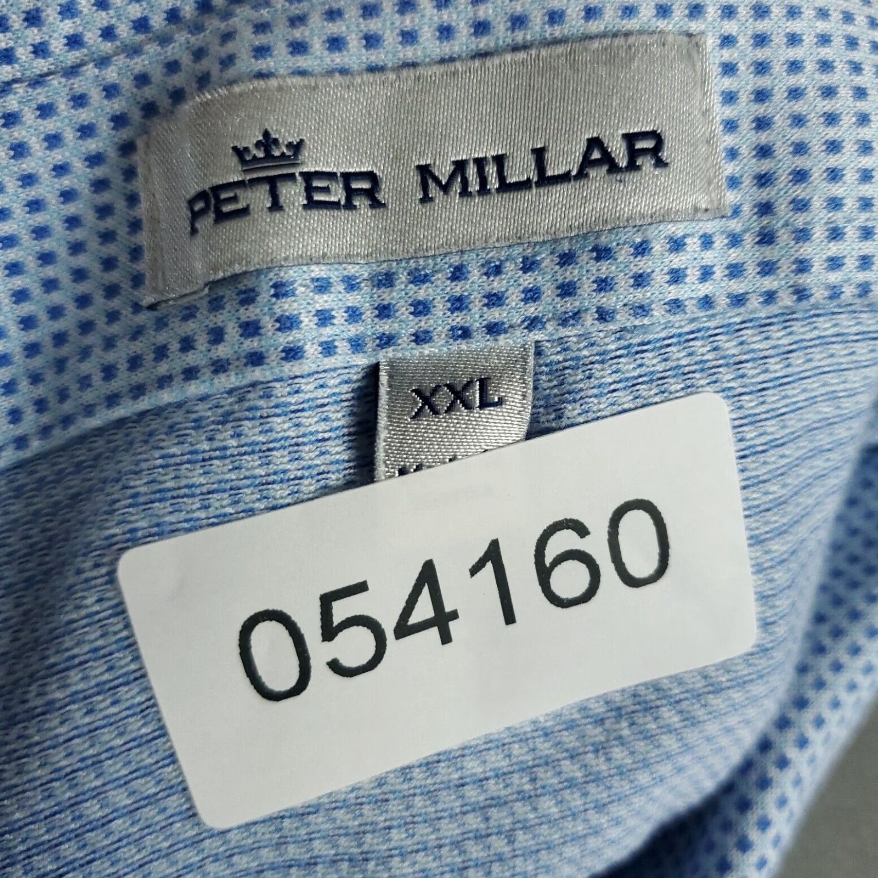 Peter Millar VINTAGE Peter Millar Polo Shirt Mens 2XL Blue Cotton Short Sleeve Casual Golf Office Wear Size US XXL / EU 58 / 5 - 6 Thumbnail