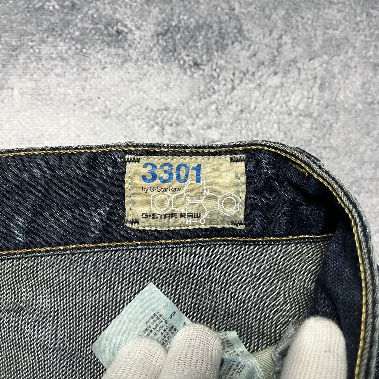 G-Star Vintage G-Star RAW 3301 Low Tapered Distressed Denim Jeans Size US 38 / EU 54 - 8 Thumbnail
