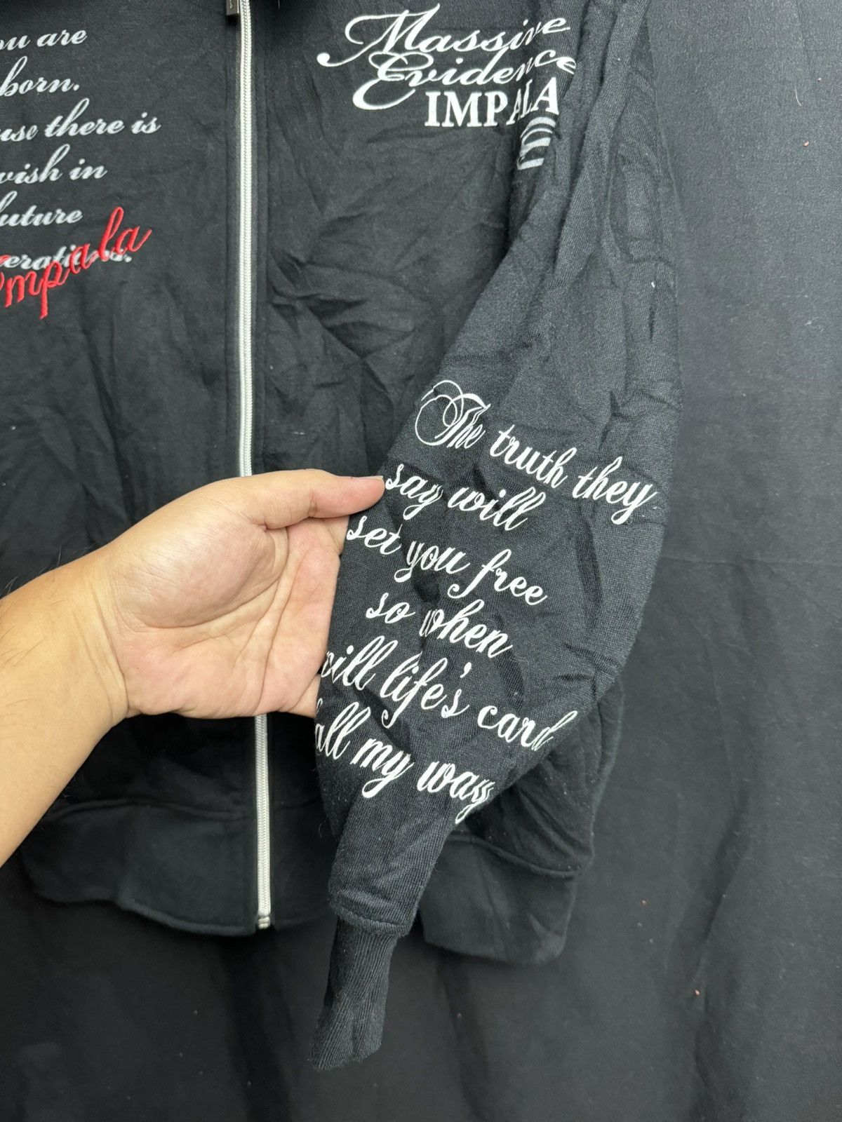 If Six Was Nine × Japanese Brand × Le Grande Bleu (L.G.B.) Faux Fur Japanese Poem Impala Hoodie Size US L / EU 52-54 / 3 - 5 Thumbnail