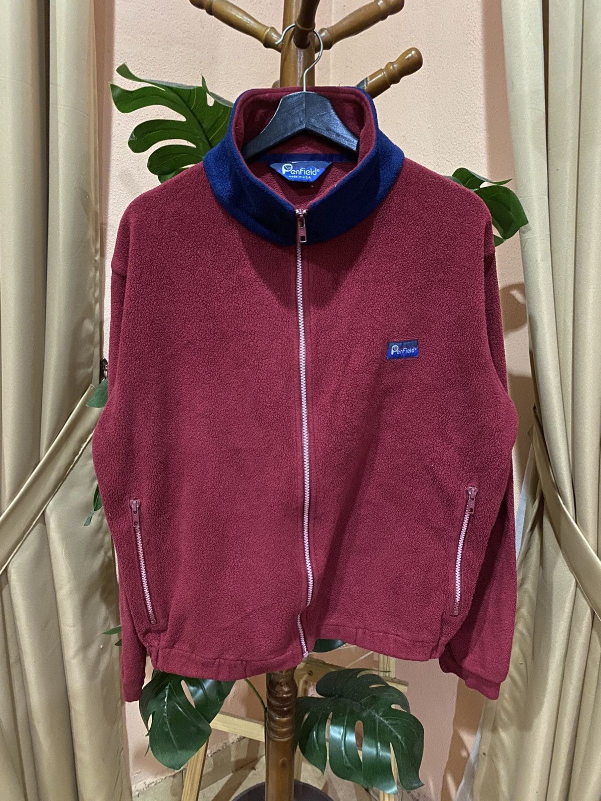Penfield Vintage Penfield Burgundy Fleece Jacket USA Made Full Zip Size US M / EU 48-50 / 2 - 1 Thumbnail