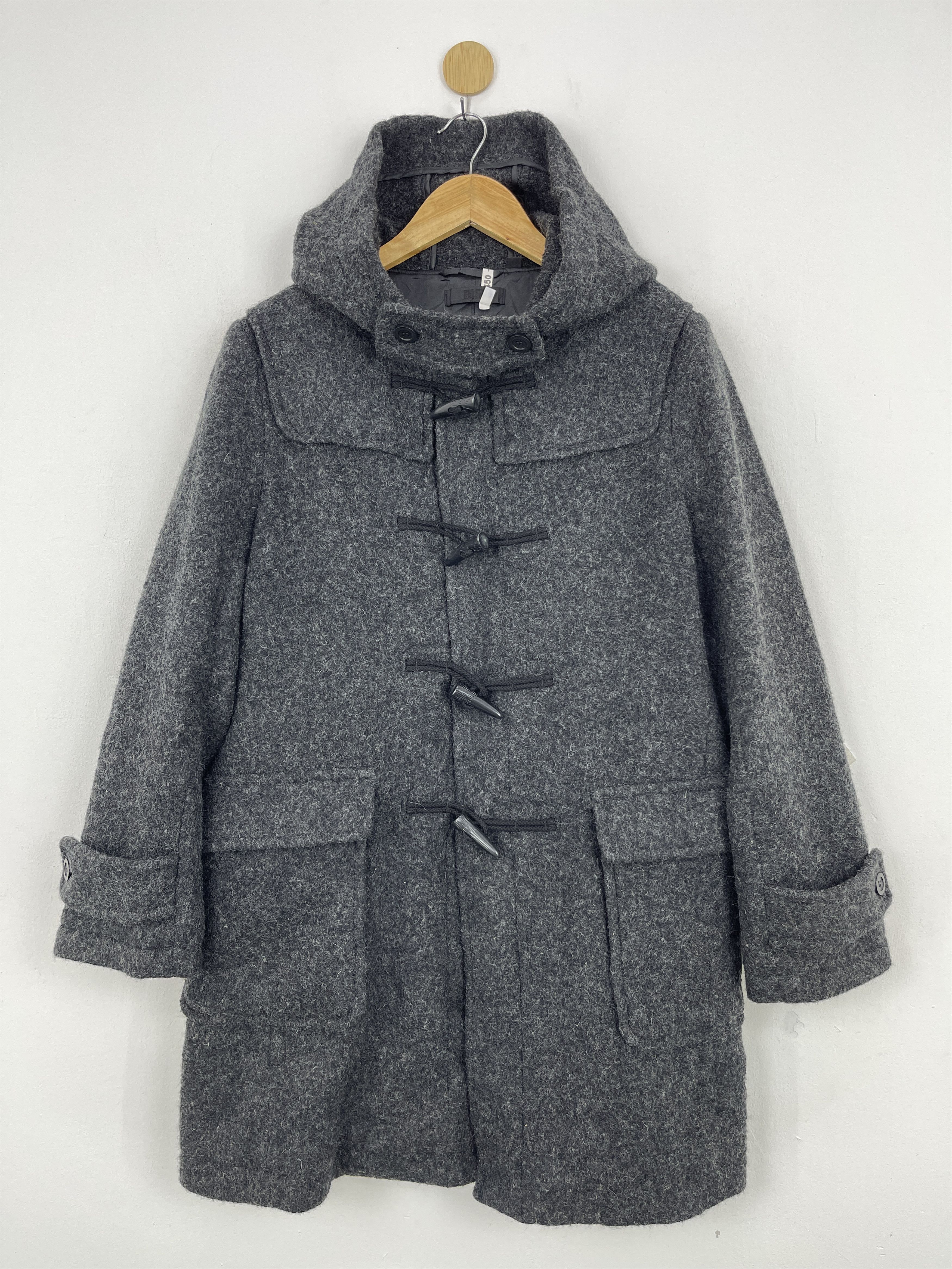 Uniqlo Uniqlo Wool Morris Duffle Grey Coat Jacket JA0088 Size US XL / EU 56 / 4 - 1 Thumbnail
