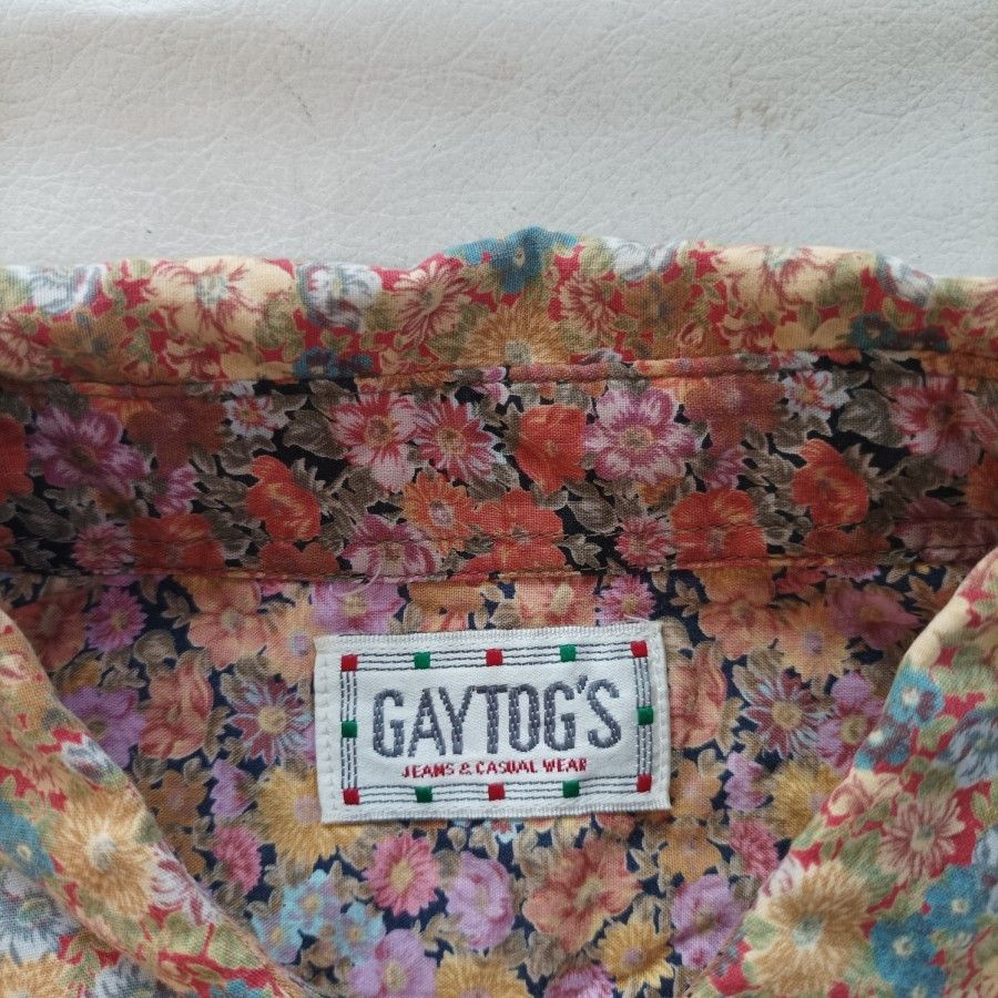 Japanese Brand × Vintage Gaytogs floral patchwork 2 pockets shirt casual Size US M / EU 48-50 / 2 - 3 Thumbnail