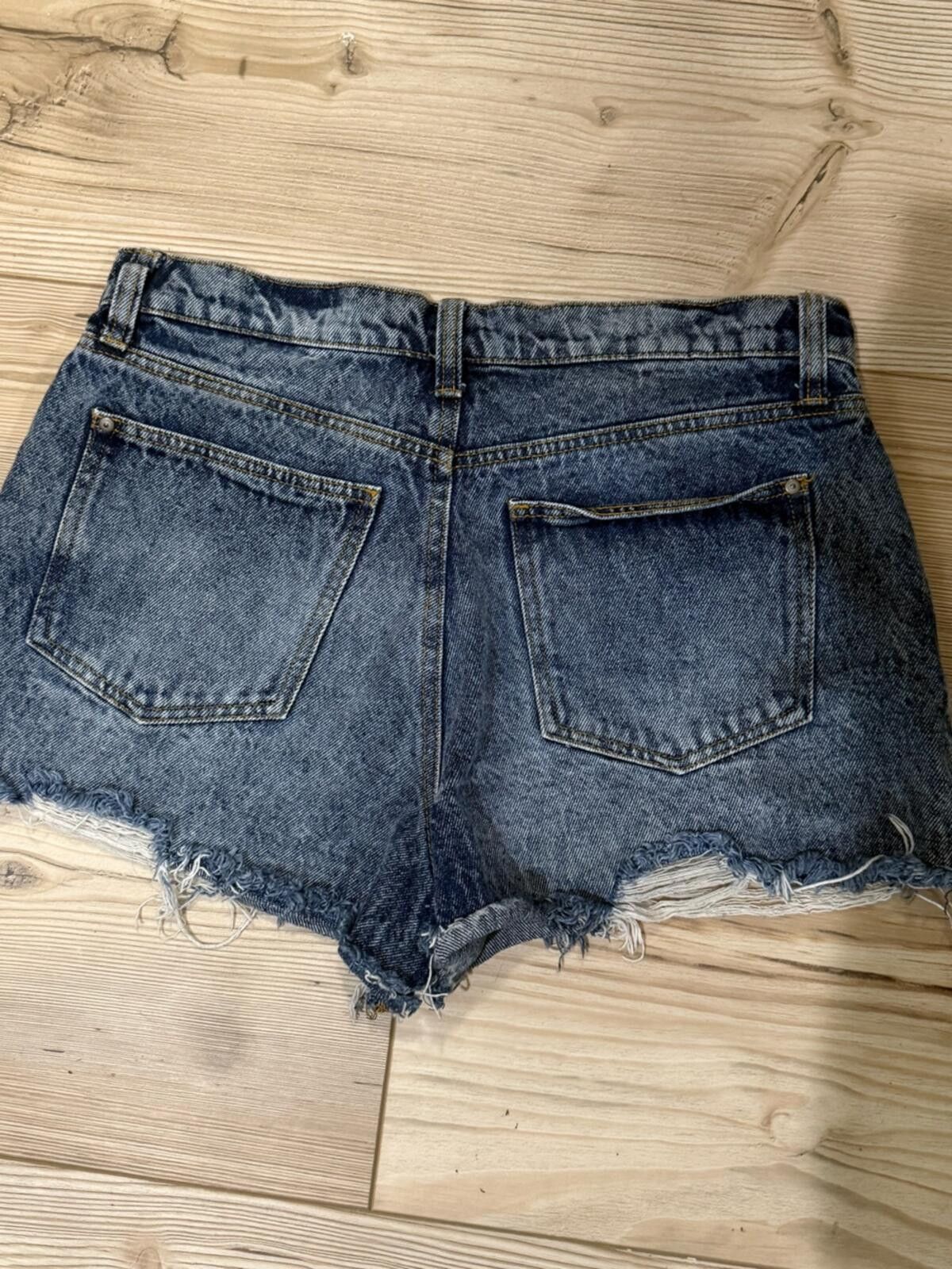 NBDN Nobrandedon NOBO Distressed Blue Denim Jean Shorts Size 32" / US 10 / IT 46 - 3 Thumbnail