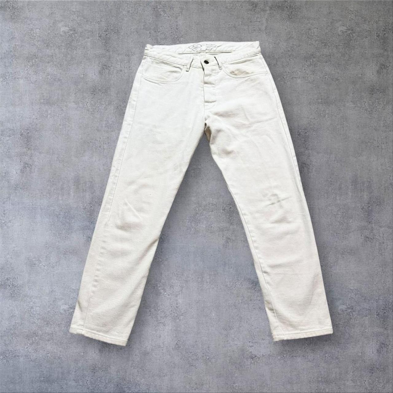 Alex Crane Alex Crane White Canvas Jeans Slightly Cropped Pants Size US 30 / EU 46 - 1 Thumbnail