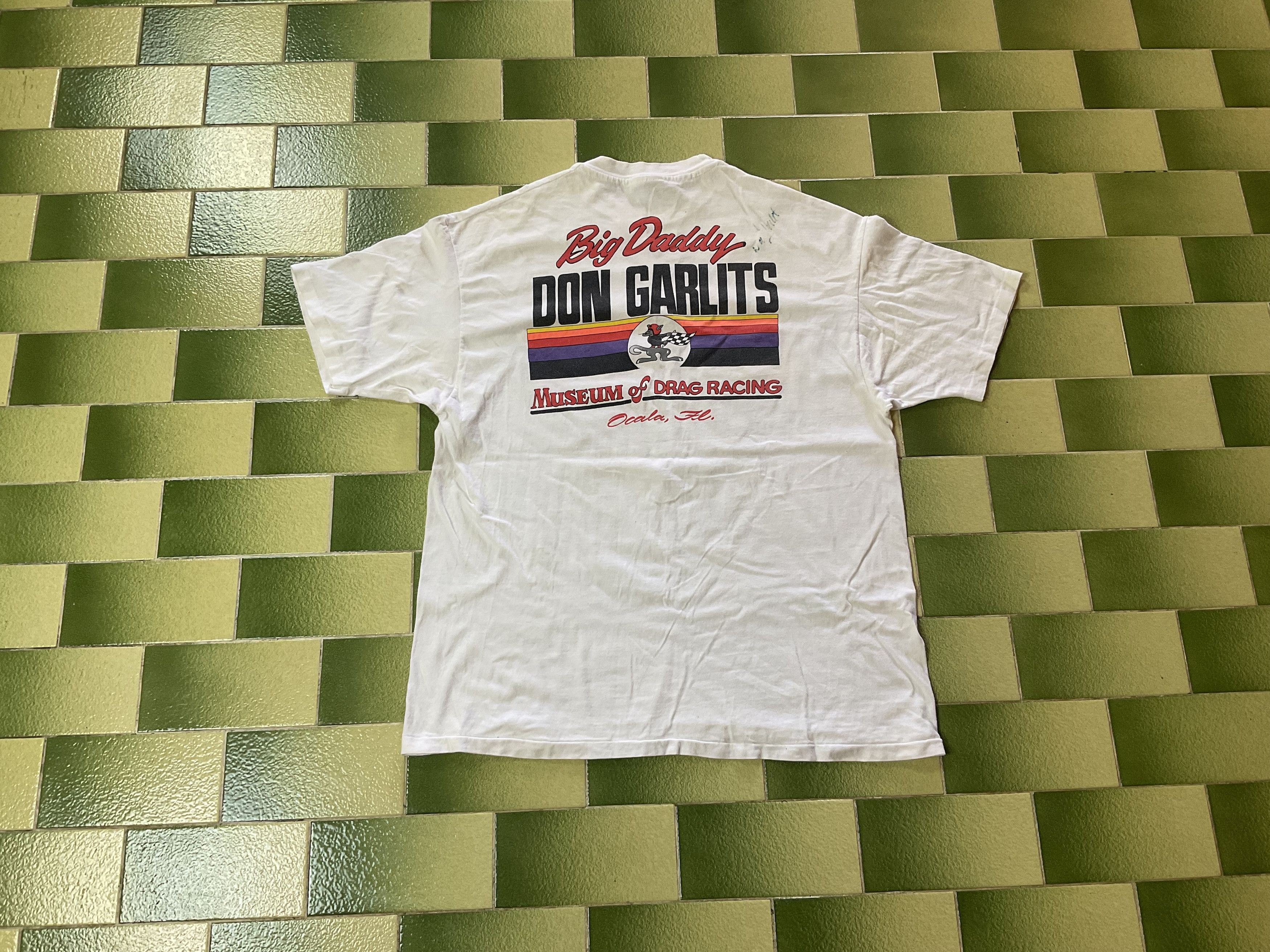 NASCAR Vintage 90s Big Daddy Don Garlits T-Shirt Museum Drag Racing Size US XL / EU 56 / 4 - 2 Thumbnail