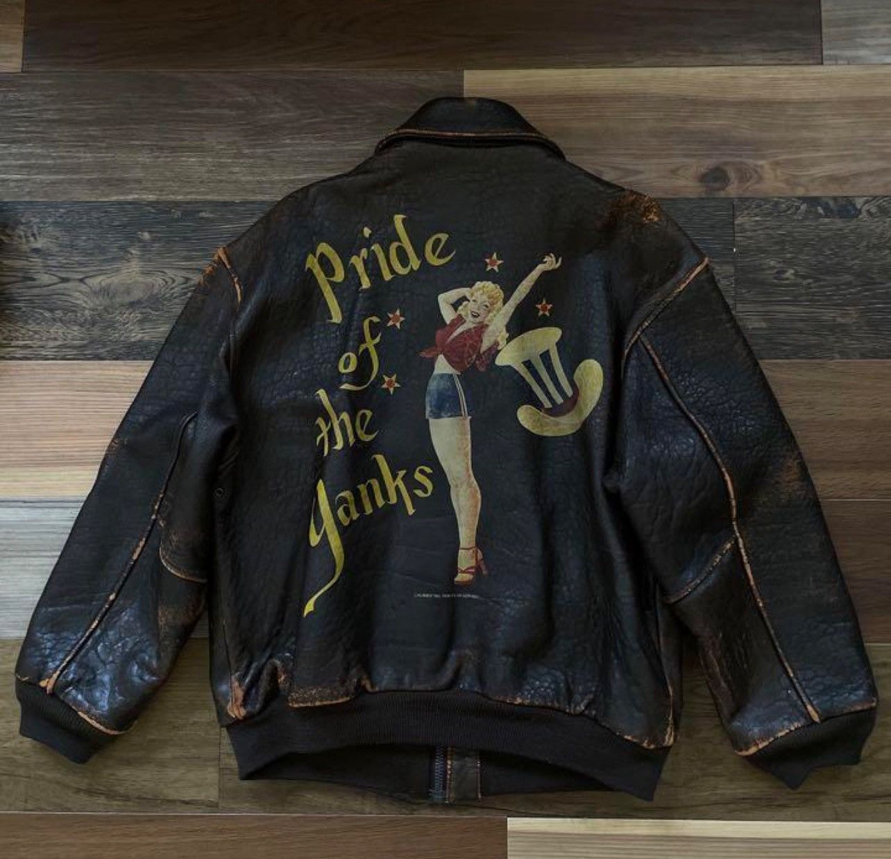 80s Type A-2 pin-up Leather Jacket