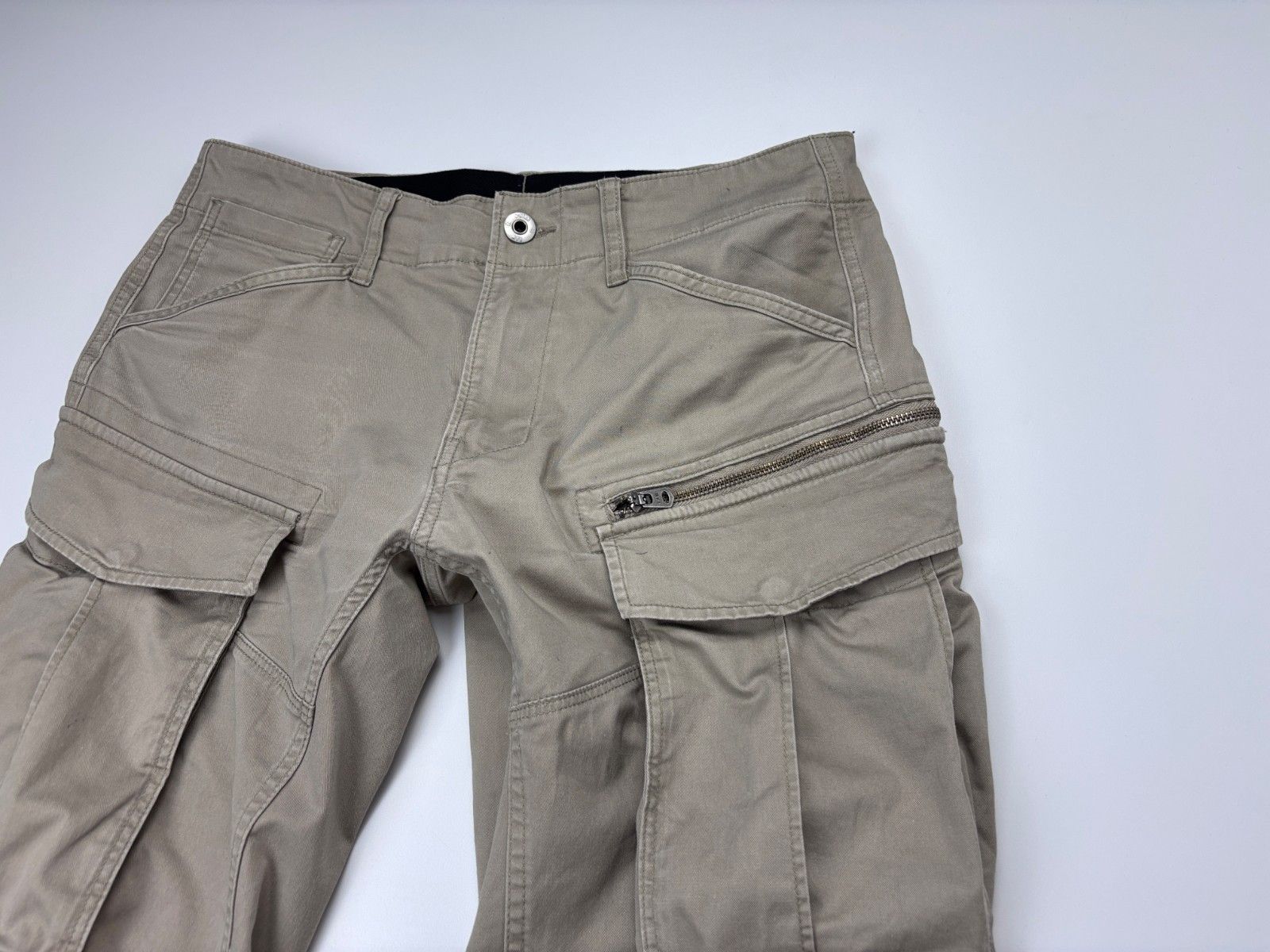 G-Star G-Star Rovic Zip 3D Tapered Cargo Pants Beige Gray 31x32 Size US 31 - 2 Thumbnail