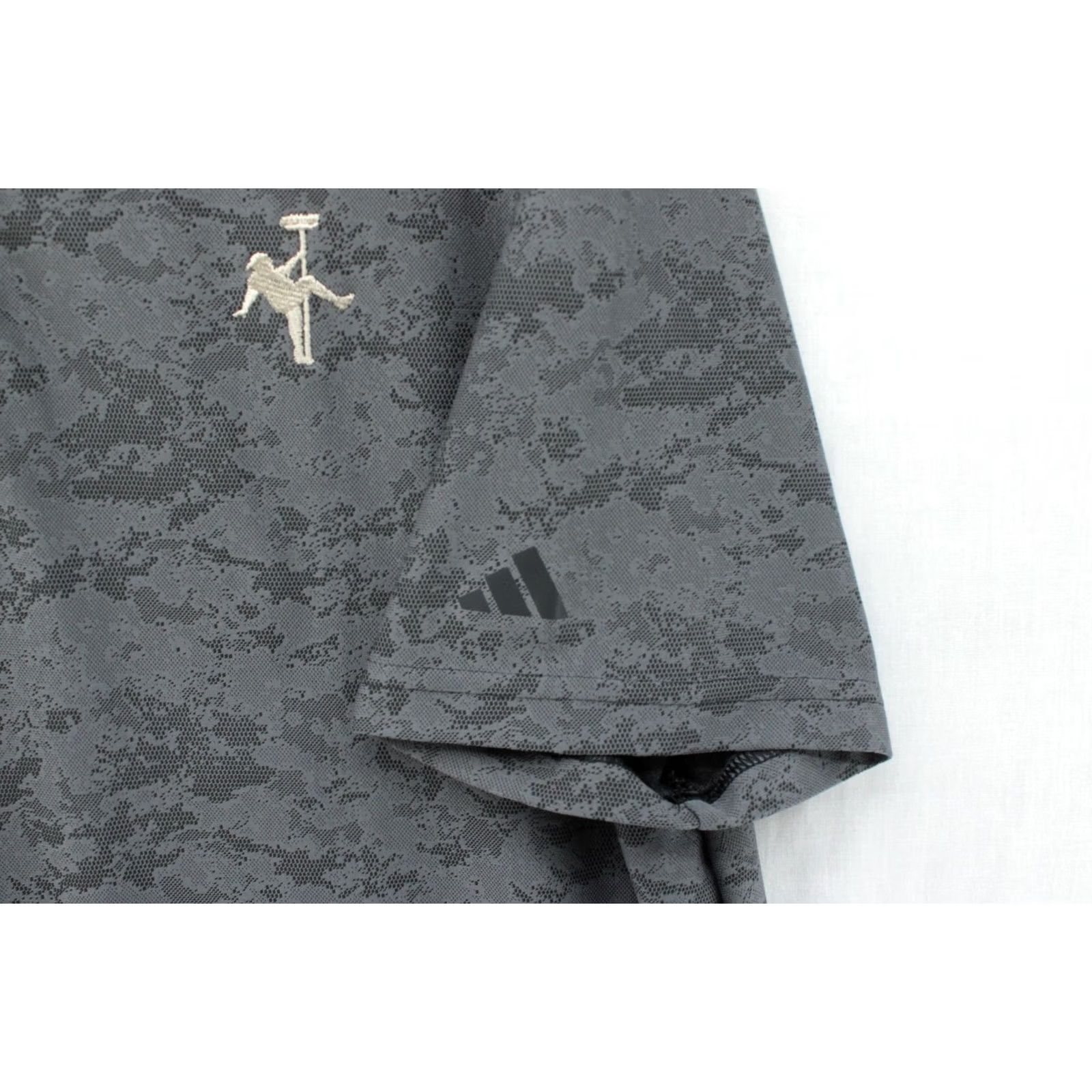 Adidas Adidas Polo Shirt Mens Large Gray Burst Jacquard Golf Lightweight Logo Preppy Size US L / EU 52-54 / 3 - 4 Thumbnail