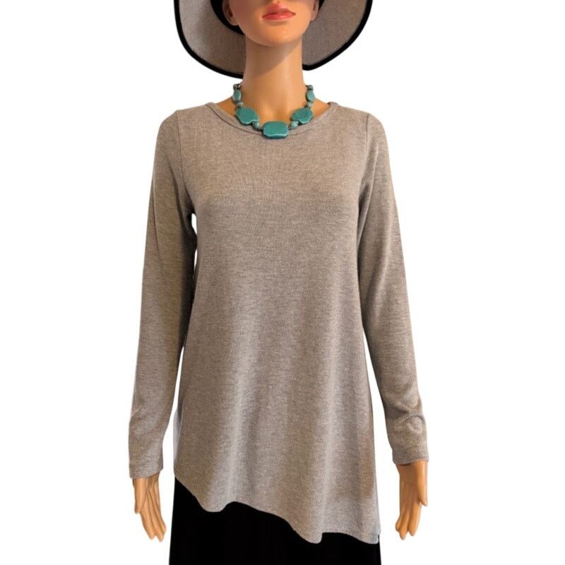 Donna Karan Karen Kane Asymmetrical Sweater in Gray, Women's Size S Size S / US 4 / IT 40 - 3 Thumbnail