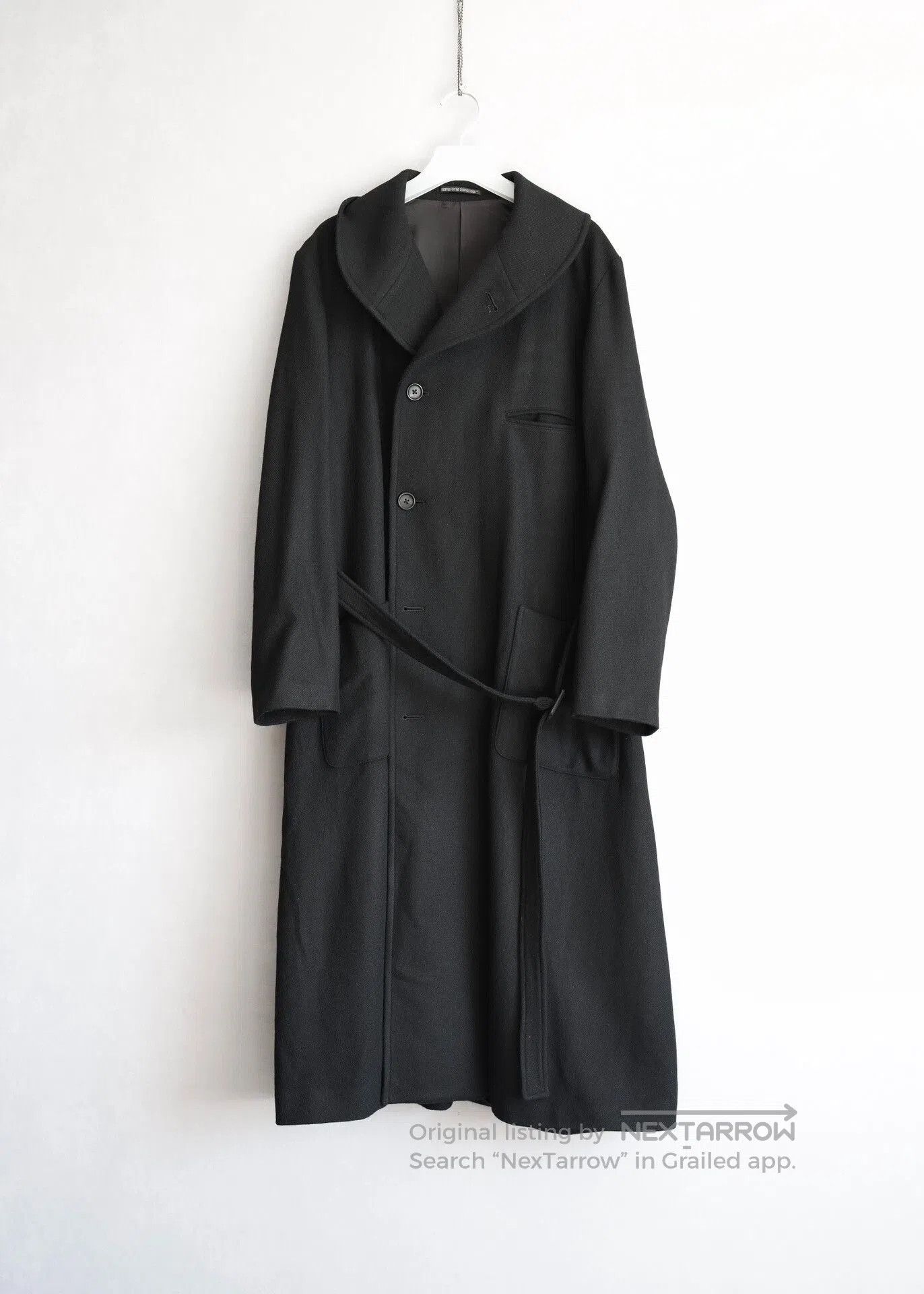 Yohji Yamamoto Yohji Yamamoto Black Wool Coat. Size S / US 4 / IT 40 - 1 Thumbnail