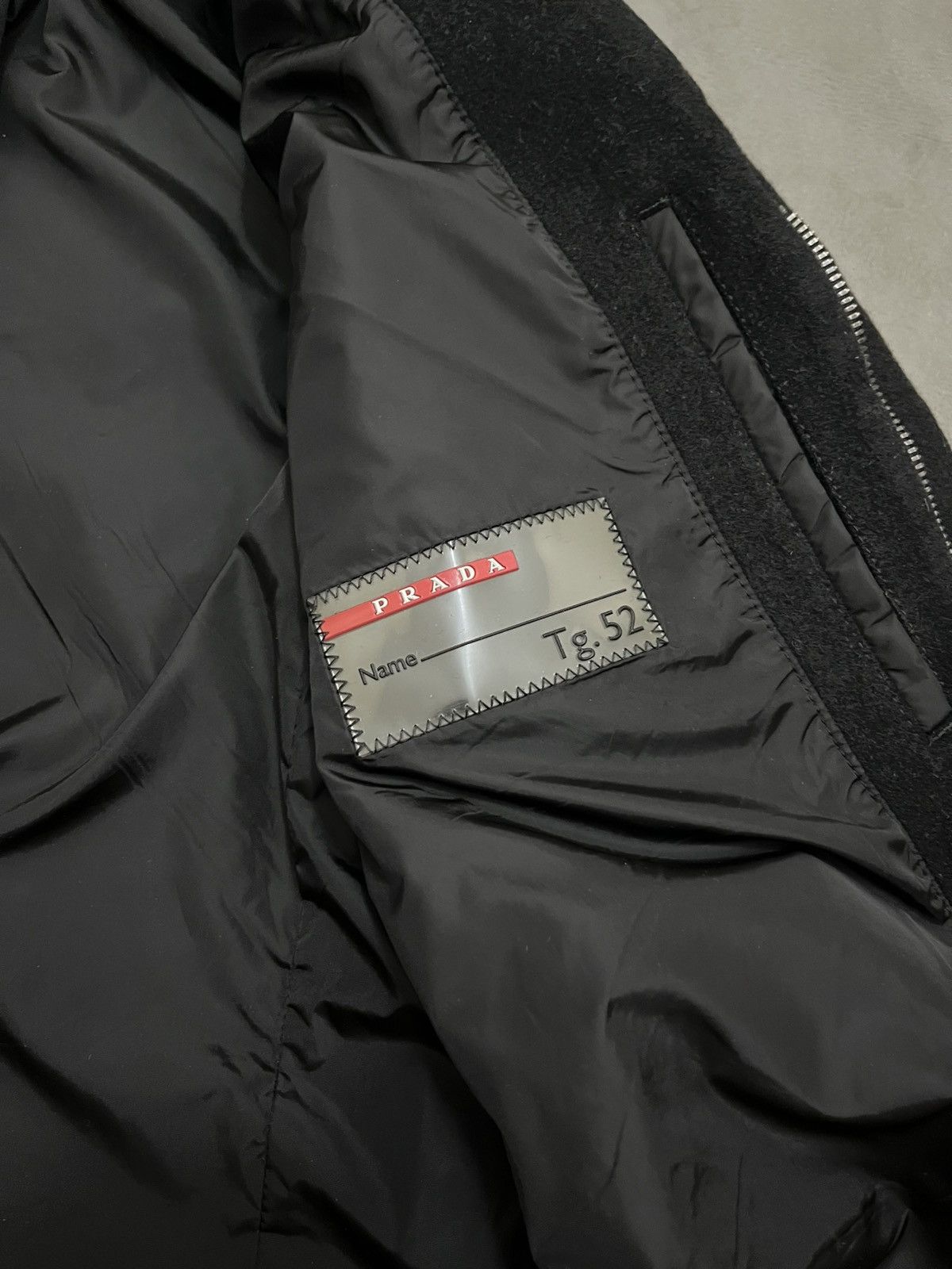 Prada PRADA Men’s black Wool coat size L (52) SGV810 Size US L / EU 52-54 / 3 - 7 Thumbnail
