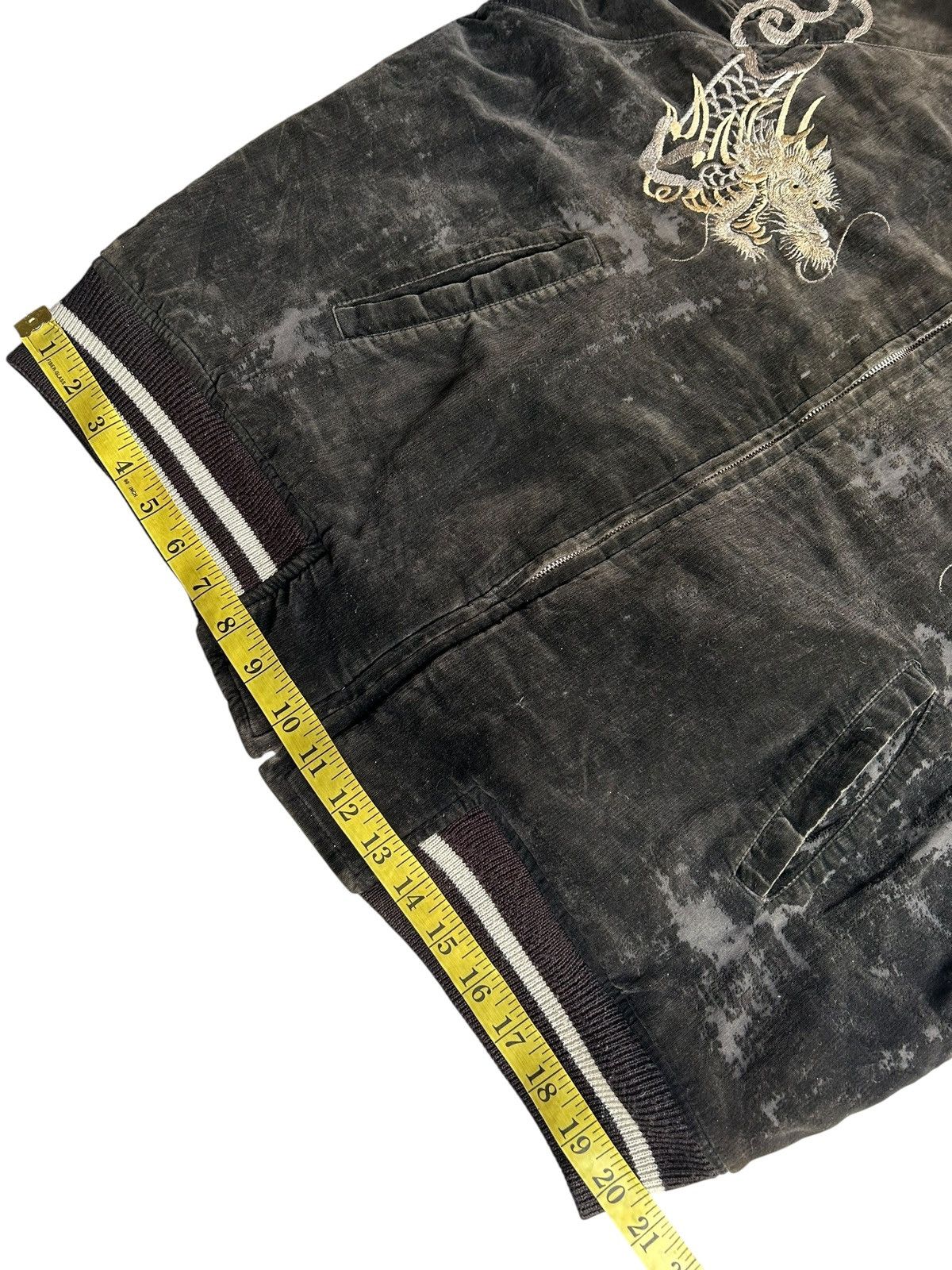 Japanese Brand THRASHED Vintage Sukajan Embroidery Sunfaded Jacket Size US XL / EU 56 / 4 - 20 Thumbnail