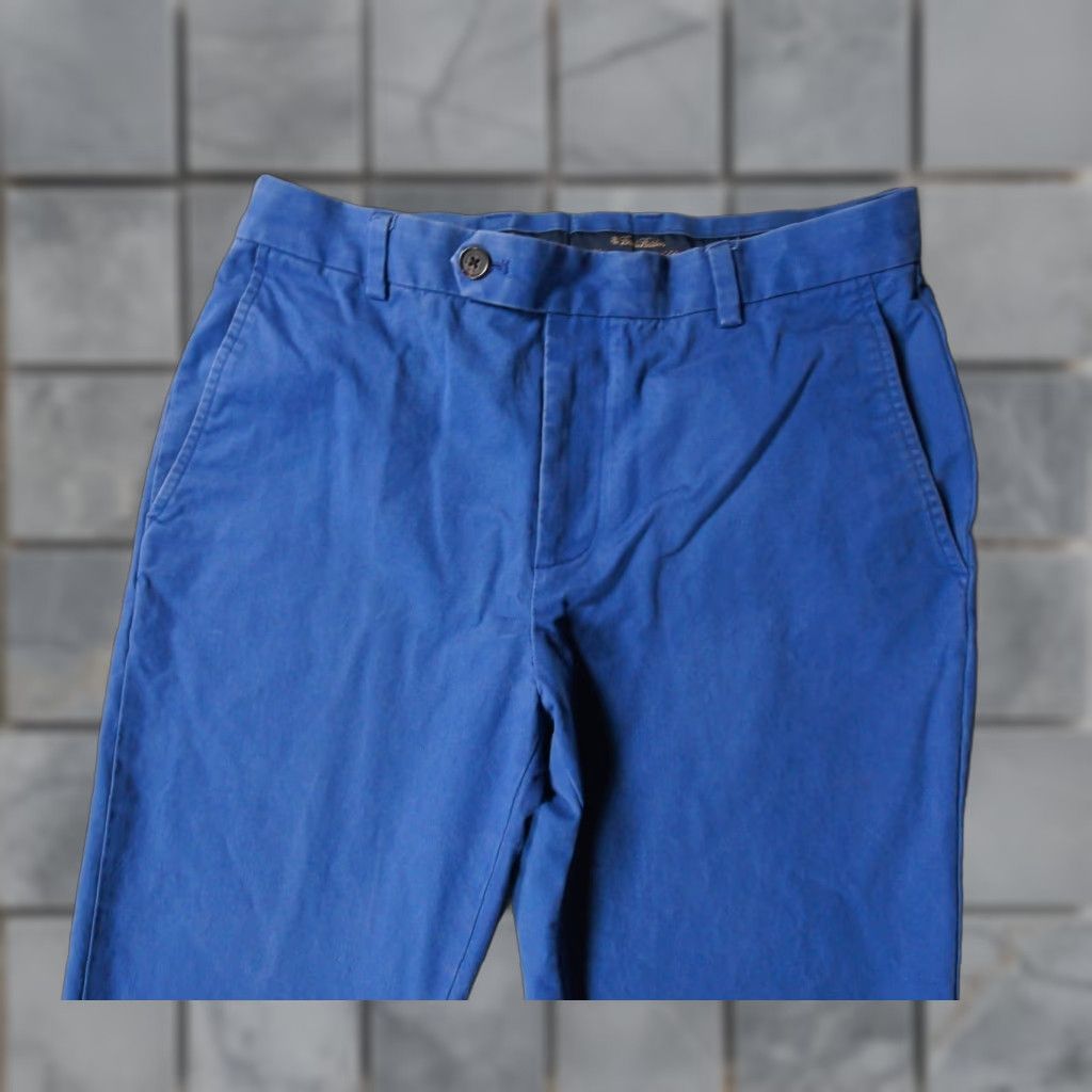 Brooks Brothers VINTAGE: No is not vintage, so skip. Brooks Brothers Pants Mens 32x28 Blue Chino Trousers Flat Front Preppy Adult Size US 32 / EU 48 - 1 Thumbnail