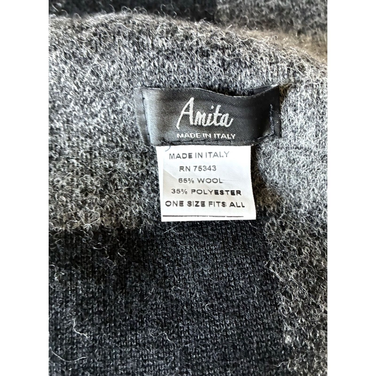 Vintage Amita Vest Cardigan Made in Italy Wool Blend OS Plaid Waterfall Open Front Boho Size ONE SIZE - 4 Thumbnail