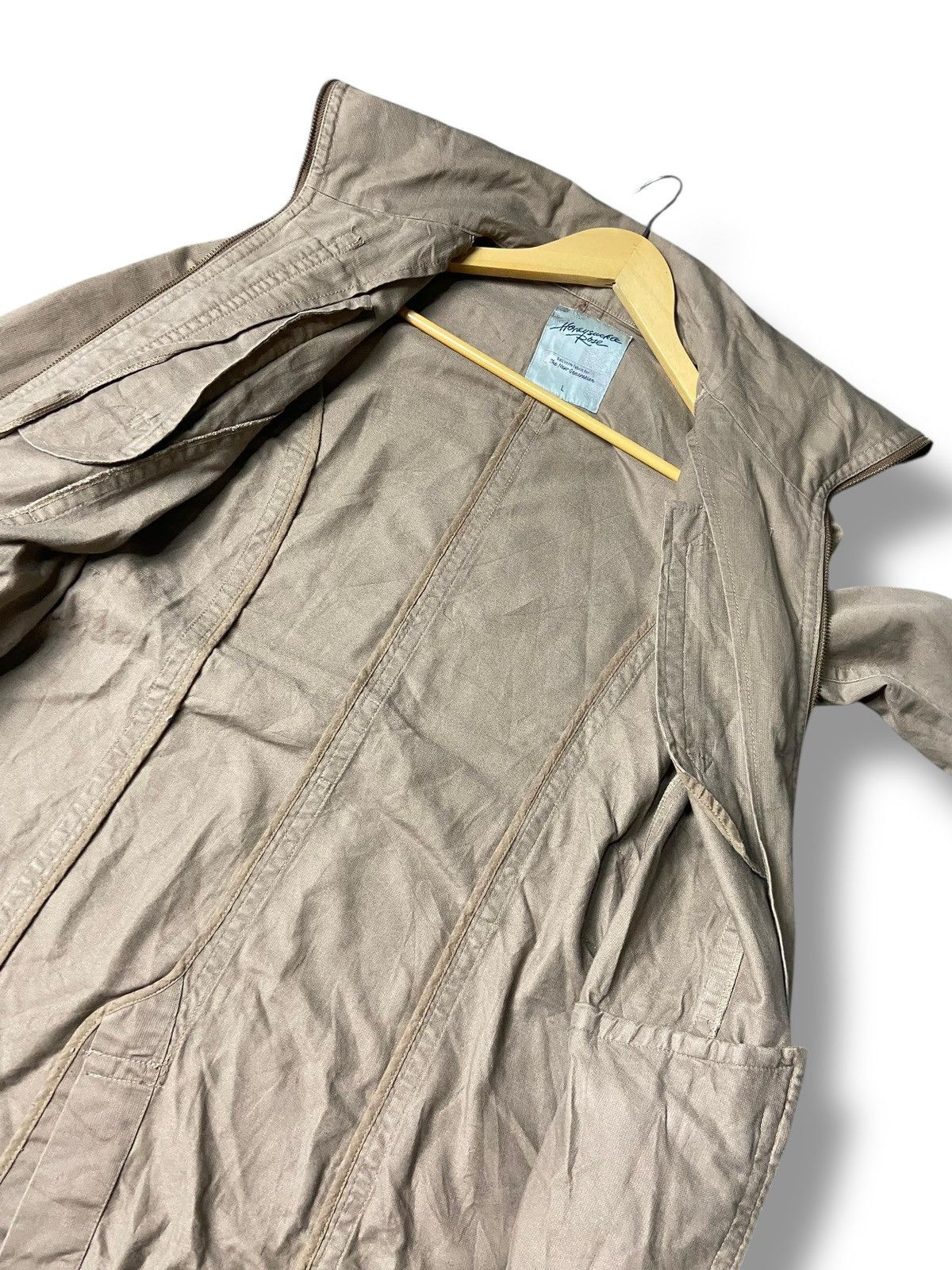Japanese Brand Vintage Honeysuckle Rose Belted Trench Coat (166) Size L / US 10 / IT 46 - 6 Thumbnail