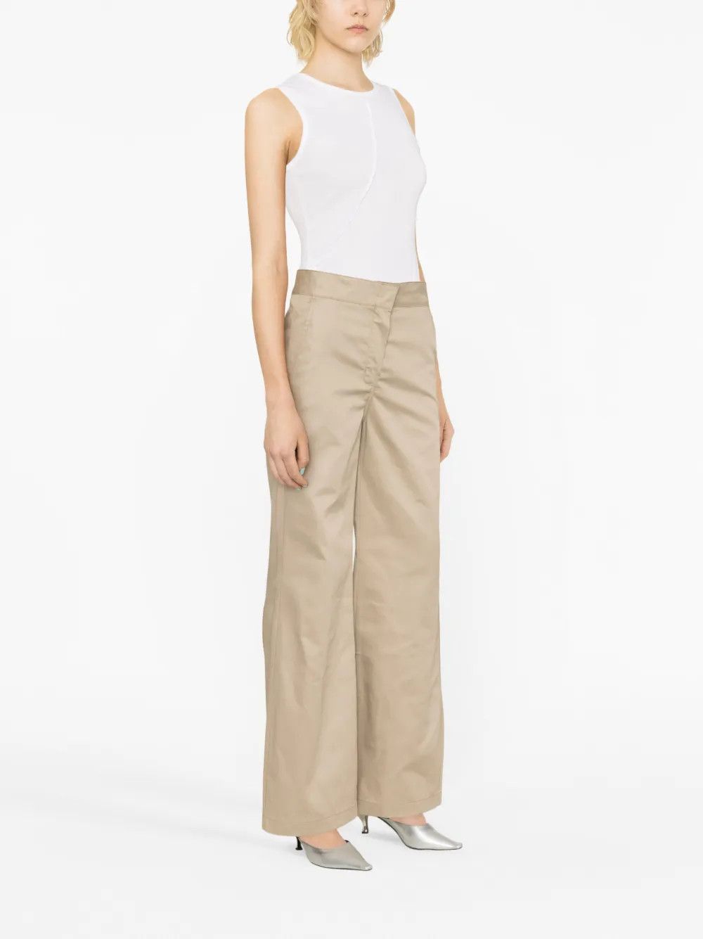 Palm Angels o1y1125 Casual Pant in Beige Size 27" / US 4 / IT 40 - 2 Thumbnail