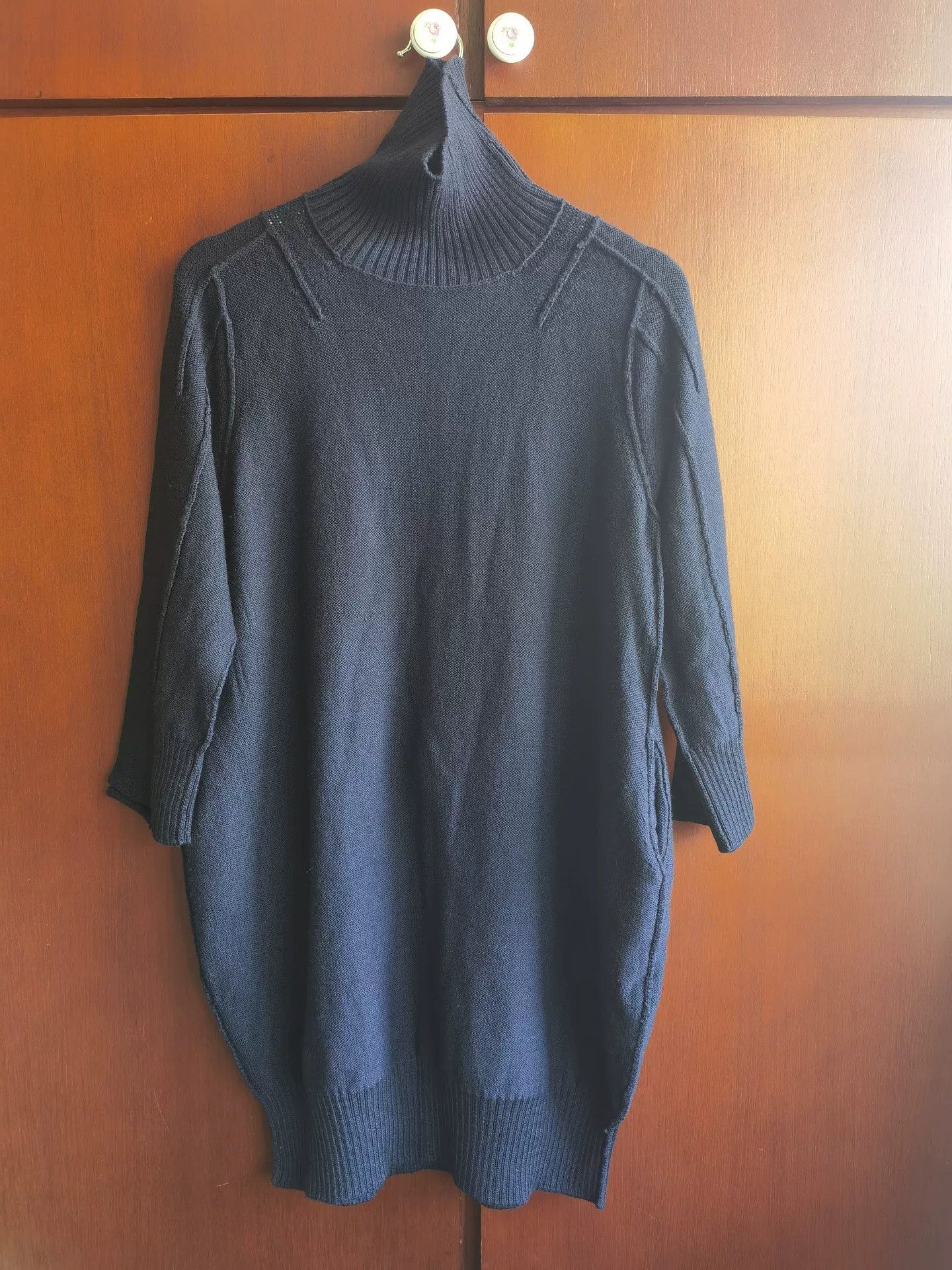 Y's Y's Dark Blue Long Knit Sweater Coat Size M / US 6-8 / IT 42-44 - 1 Thumbnail
