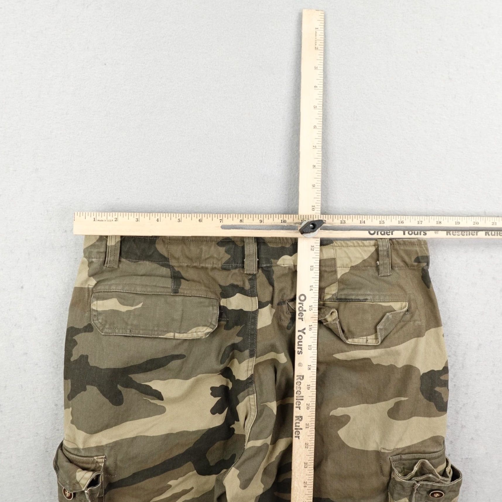 Vintage Muscle Alive Cargo Shorts Men's 34 Green Brown Camouflage Utility Outdoor Work Size US 34 / EU 50 - 5 Thumbnail