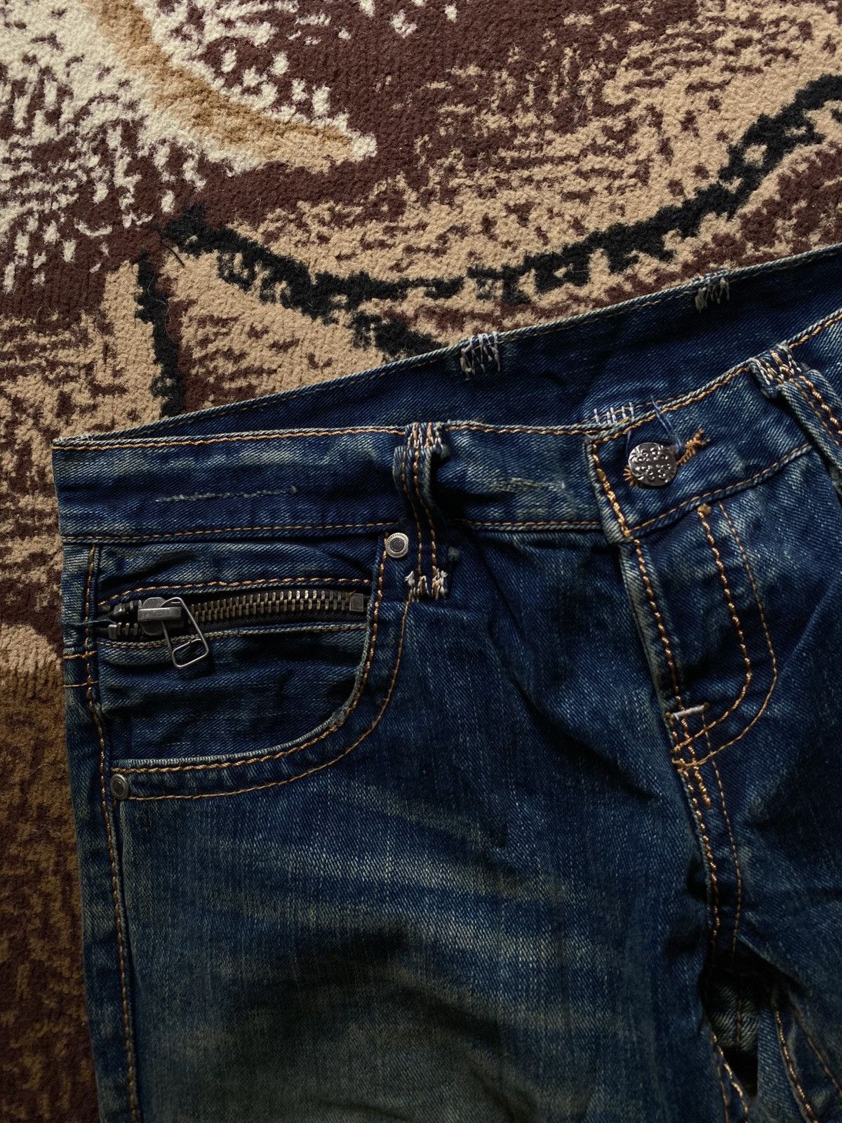 If Six Was Nine Mudwash Distressed Japanese Denim Size US 31 - 11 Thumbnail