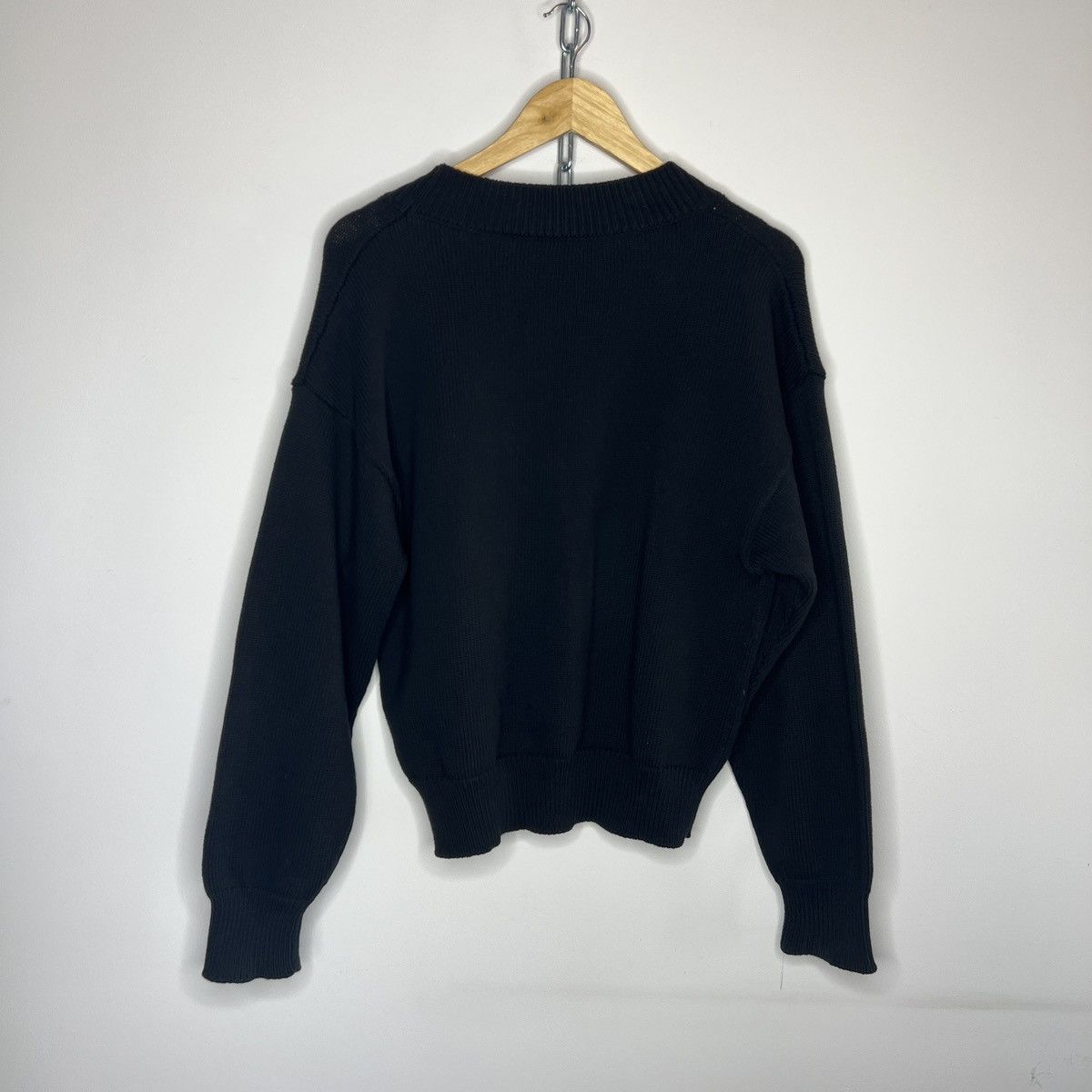 Off-White Off White Black Boxy Sweater Jumper Knitwear Embroidered Size M / US 6-8 / IT 42-44 - 12 Thumbnail