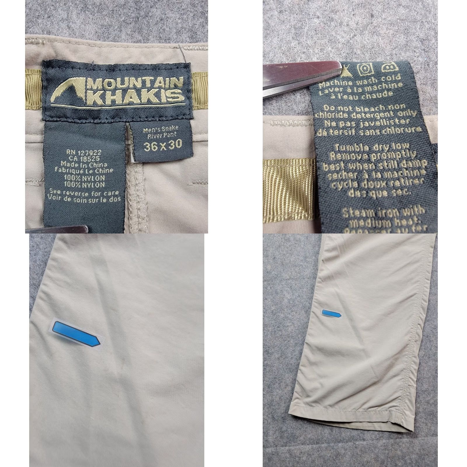 Mountain Khakis Mountain Khakis Snake River Pant Mens 36x29 Tan Beige Nylon Cargo Pockets Regular Straight Front Belt Loop Casual Outdoor Hiking Camping Pants Size US 36 / EU 52 - 8 Thumbnail