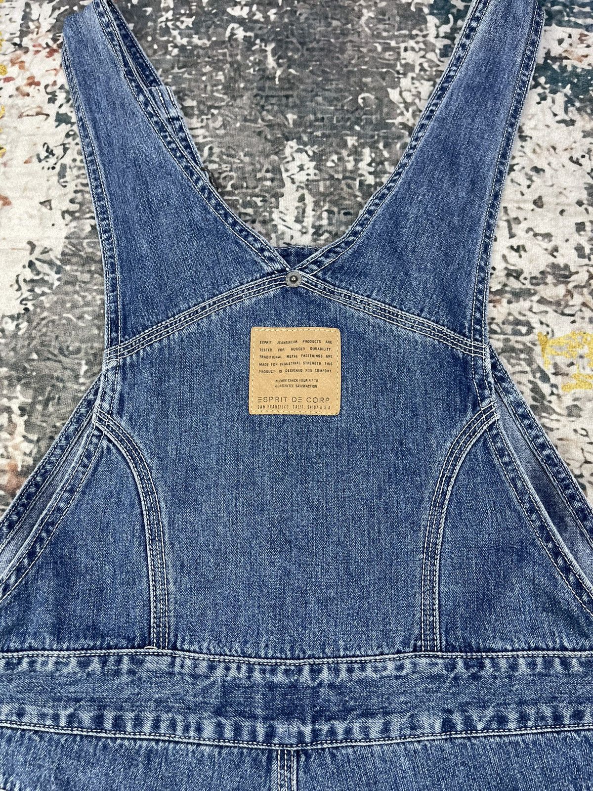 Esprit Vintage Esprit Denim Workwear Suspenders Jumpsuit Size US 30 / EU 46 - 9 Thumbnail
