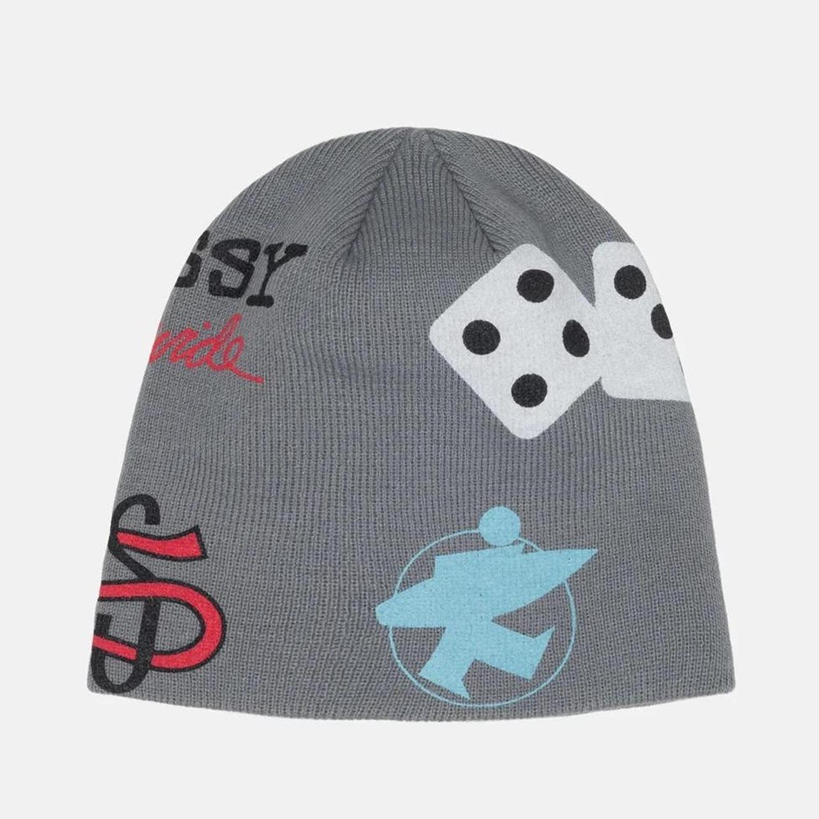 image of Stussy Mixed Logo Skullcap In Gray, Men's